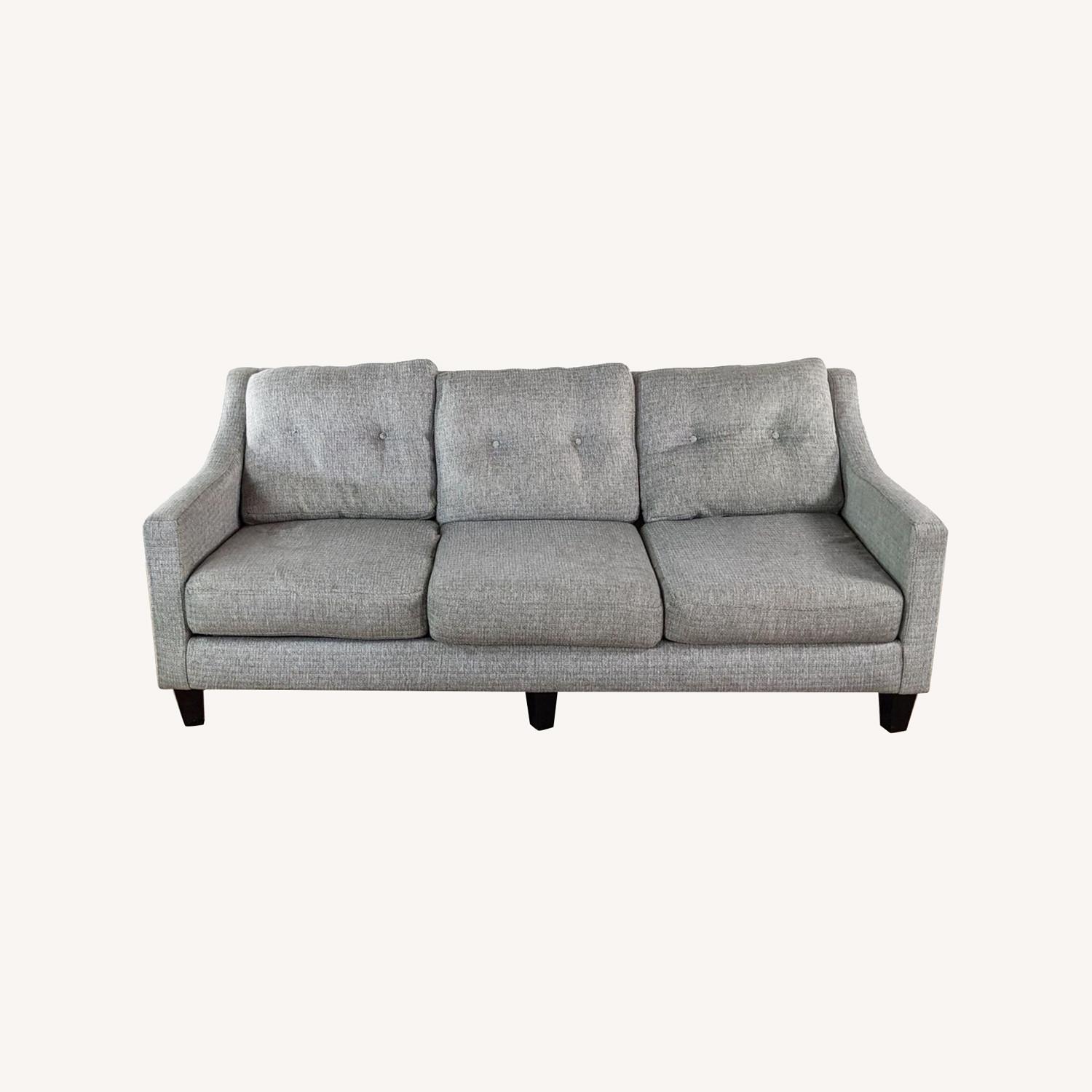 Raymour & Flanigan Carmine Gray Upholstered Sofa - image-0