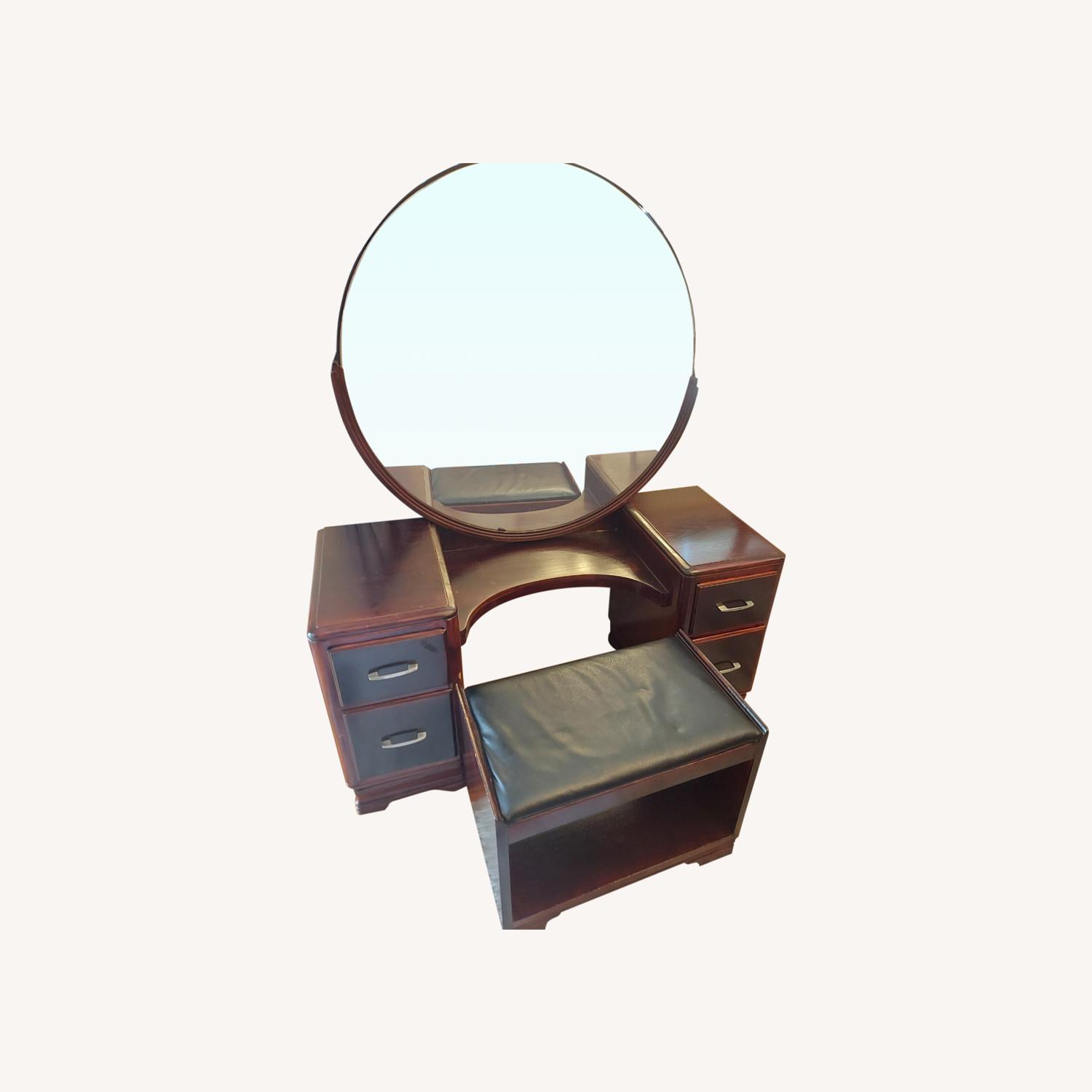 Vanity, Mirror and Stool AptDeco