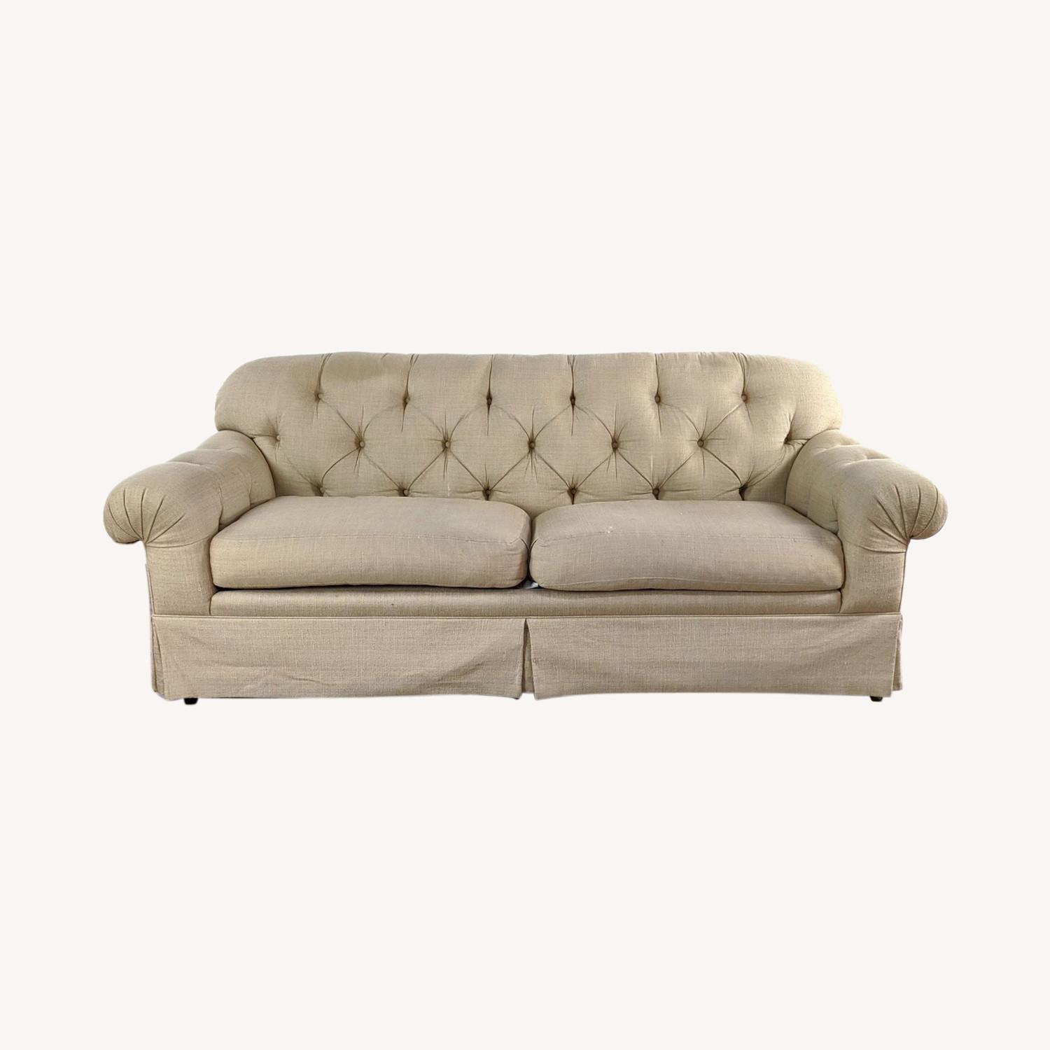 Sherrill Beige Upholstered Sofa - image-0