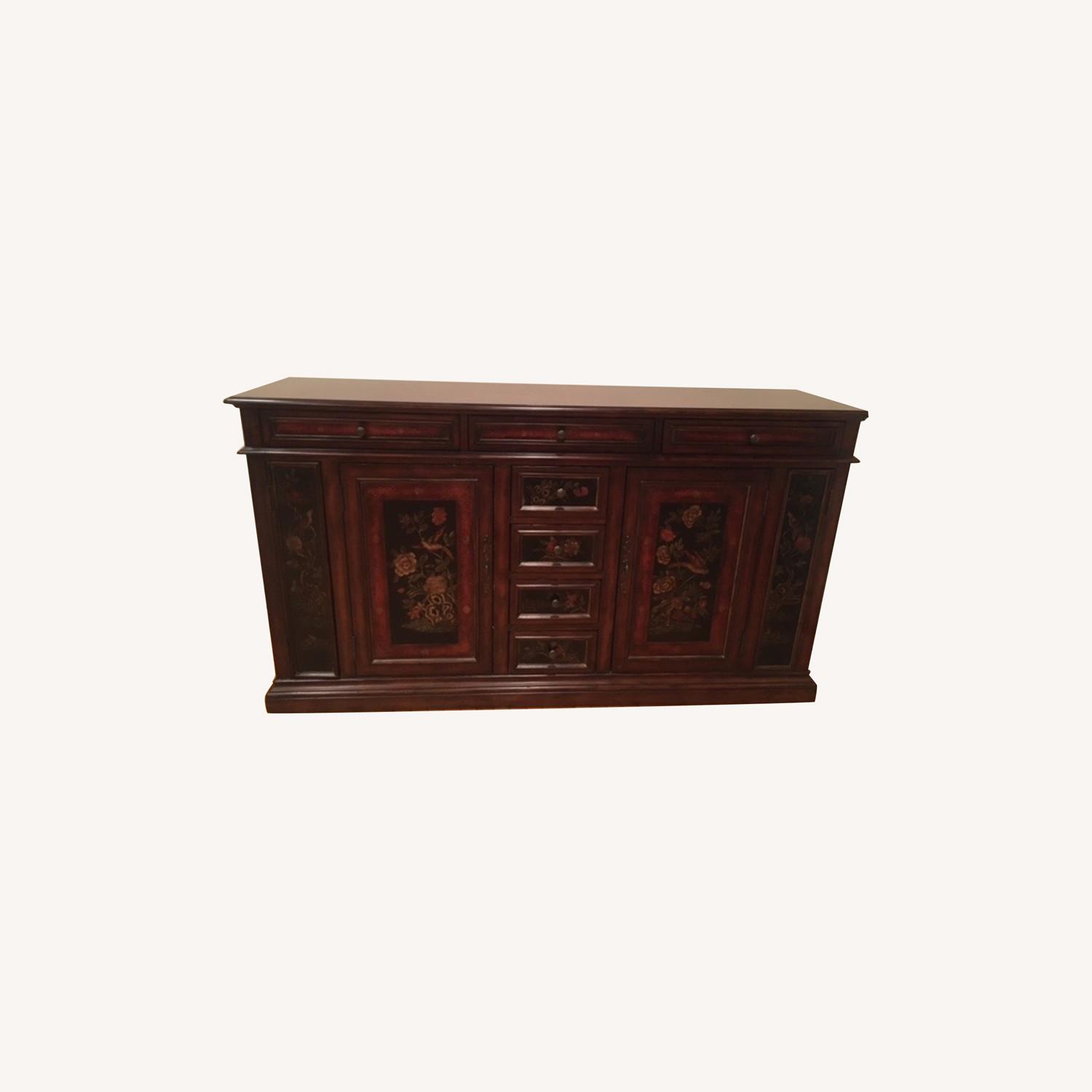 Hand-Painted Wood Sideboard - image-0