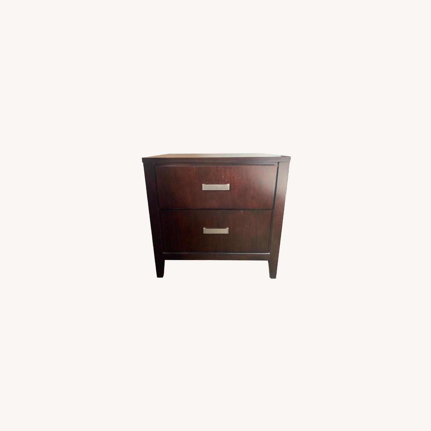 Raymour & Flanigan Nightstand Walnut AptDeco