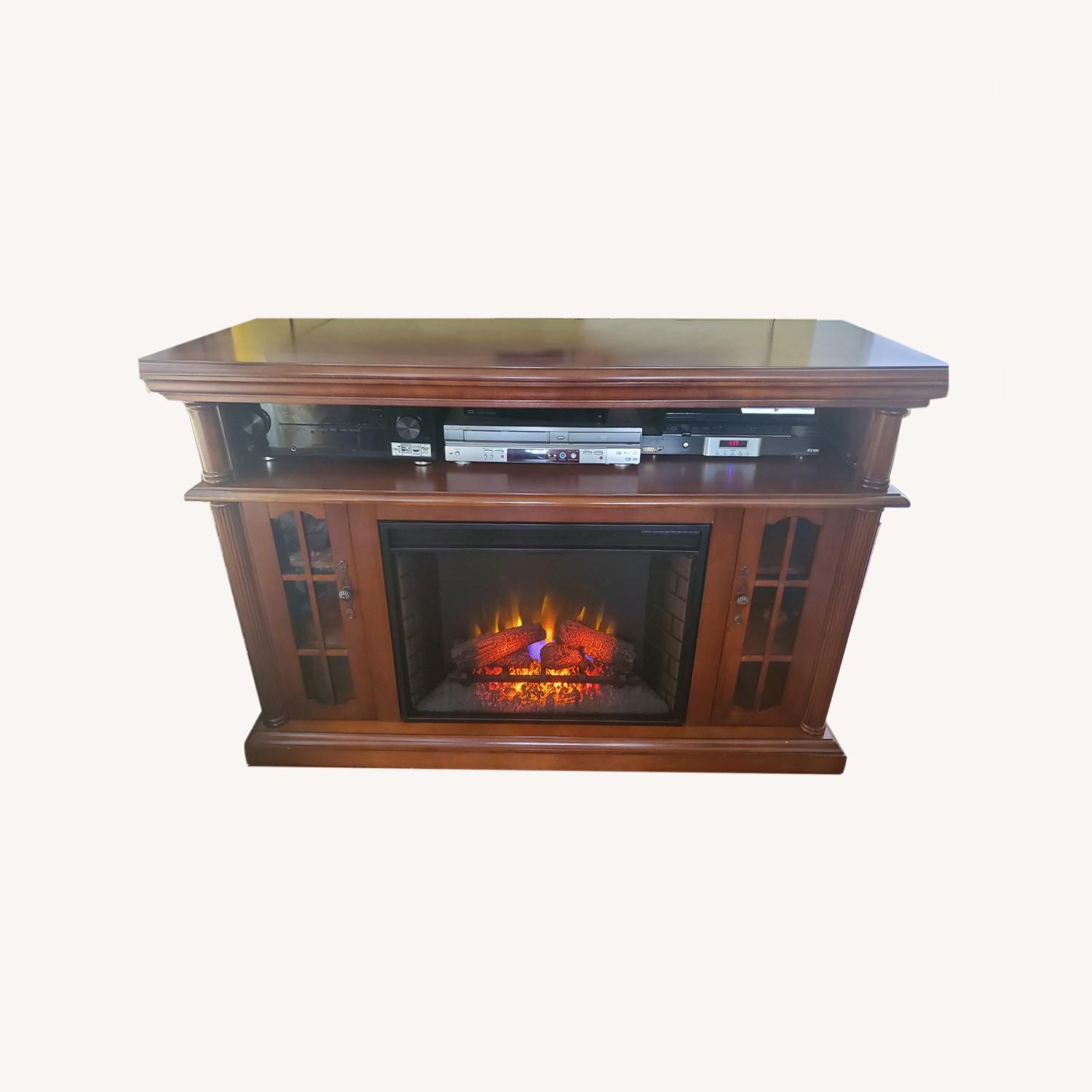 Electric Fireplace with Storage - image-0