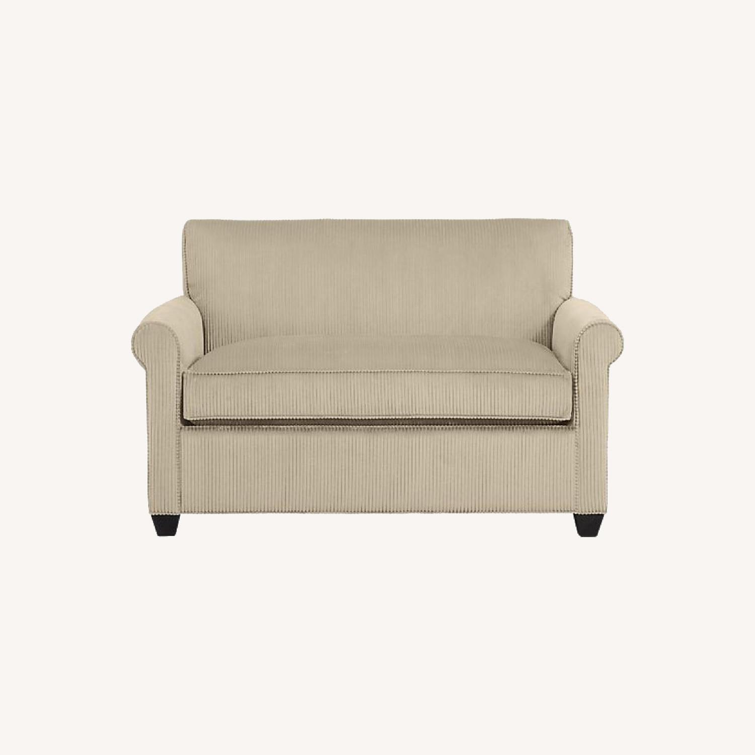 Crate & Barrel Oxford Loveseat w/ Twin Bed Pull Out AptDeco