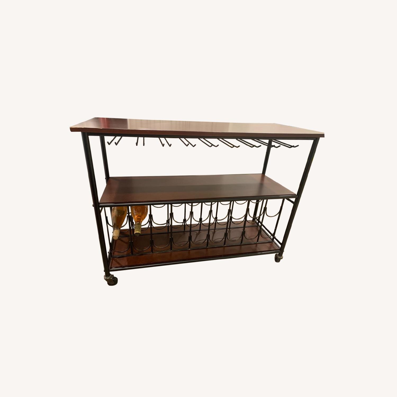 Metal and Wood Bar Cart - image-0