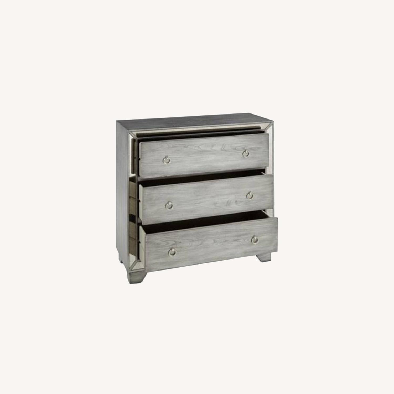 Macy's Grey Dresser with Mirrored Rim AptDeco