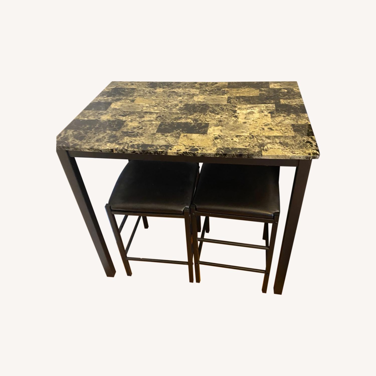 Bob's Discount Furniture Counter Table with 2 Stools AptDeco