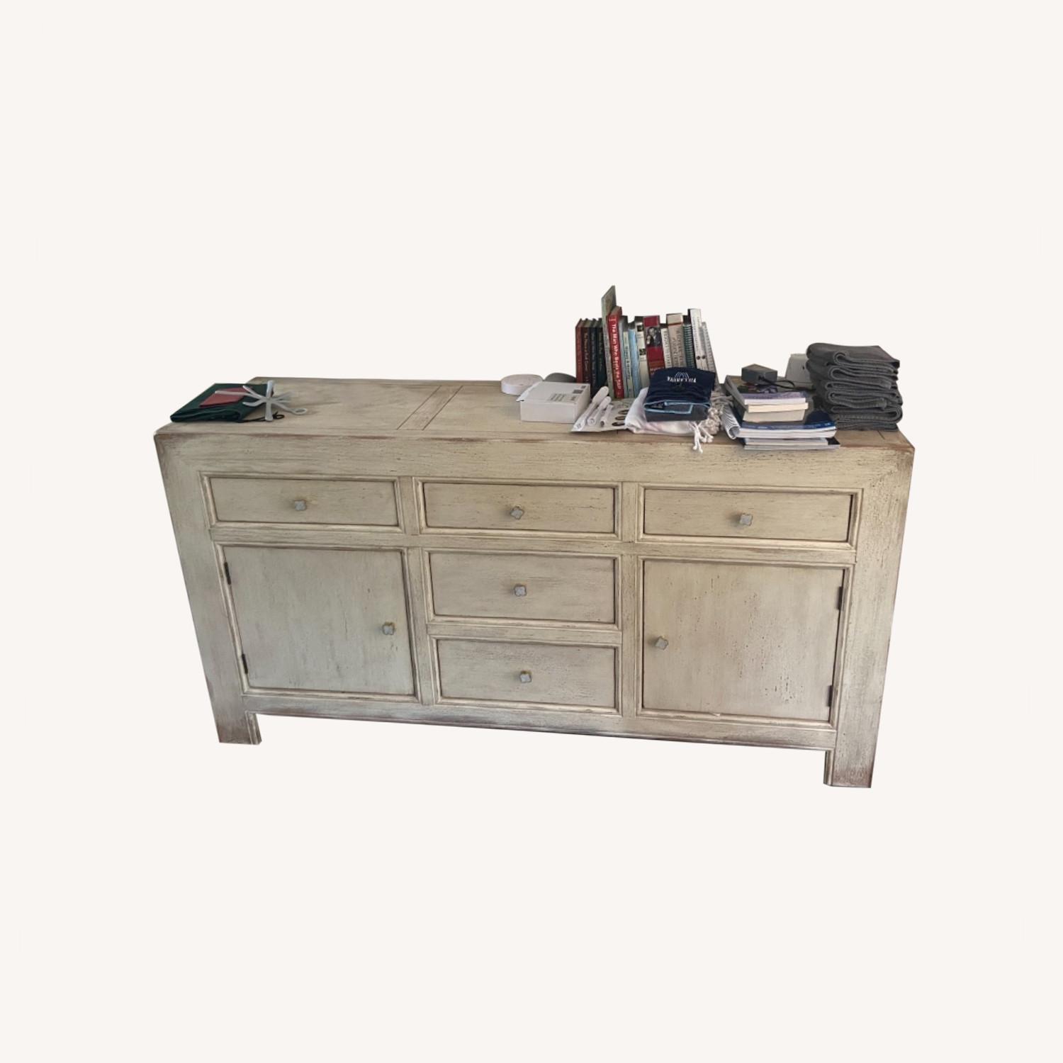 Pottery Barn White Credenza AptDeco