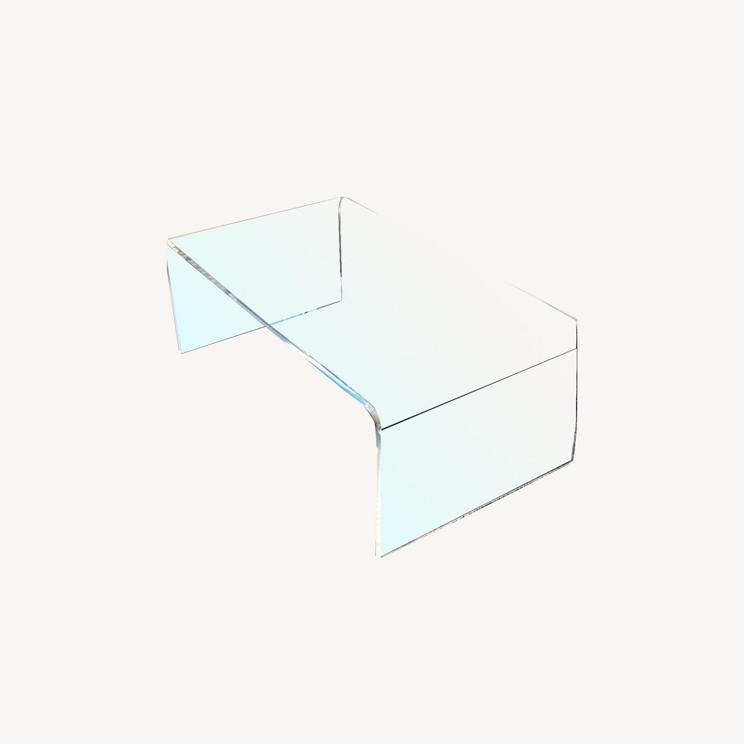 CB2 Peekaboo Acrylic Coffee Table AptDeco