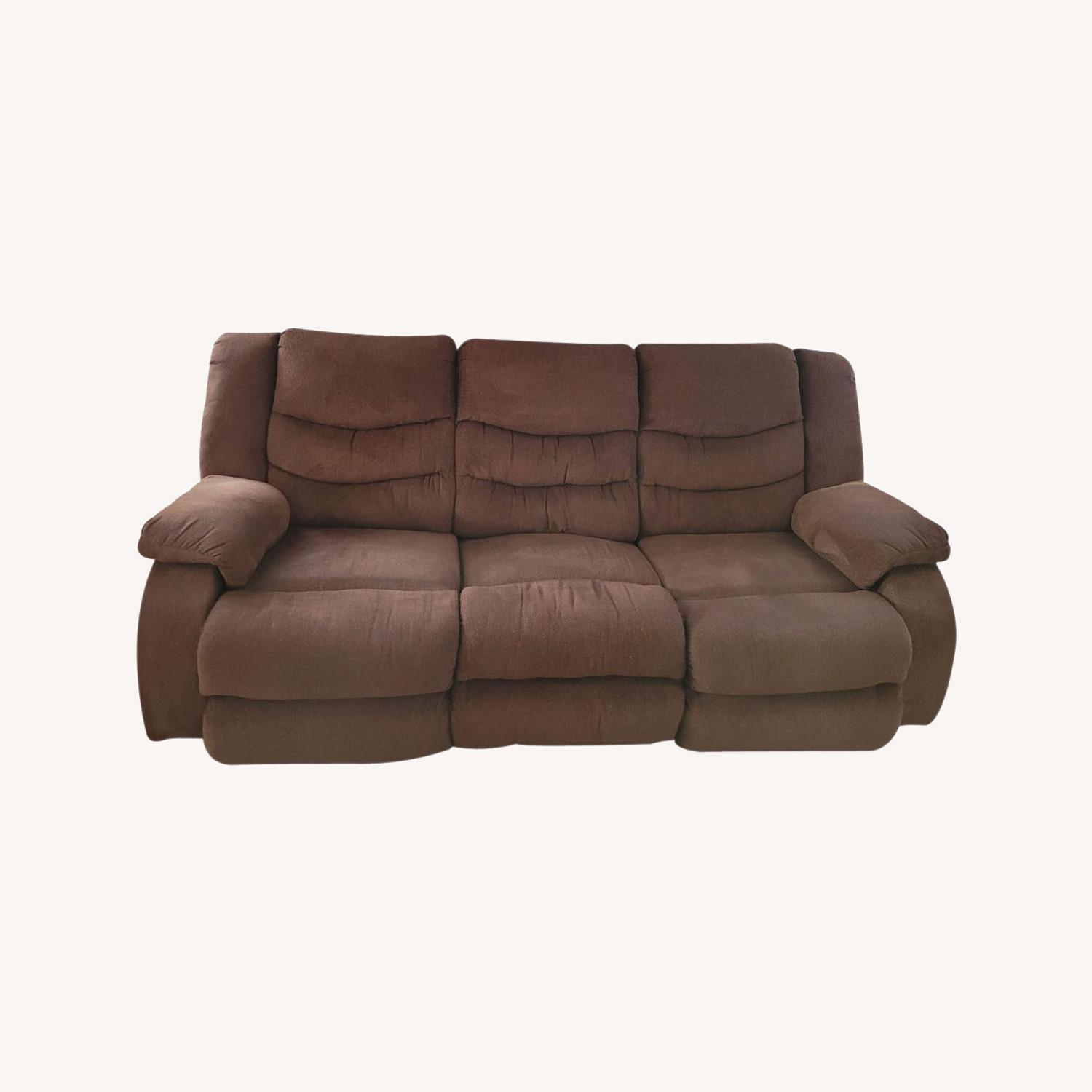 Raymour & Flanigan Fabric 3 Seater Reclining Sofa AptDeco