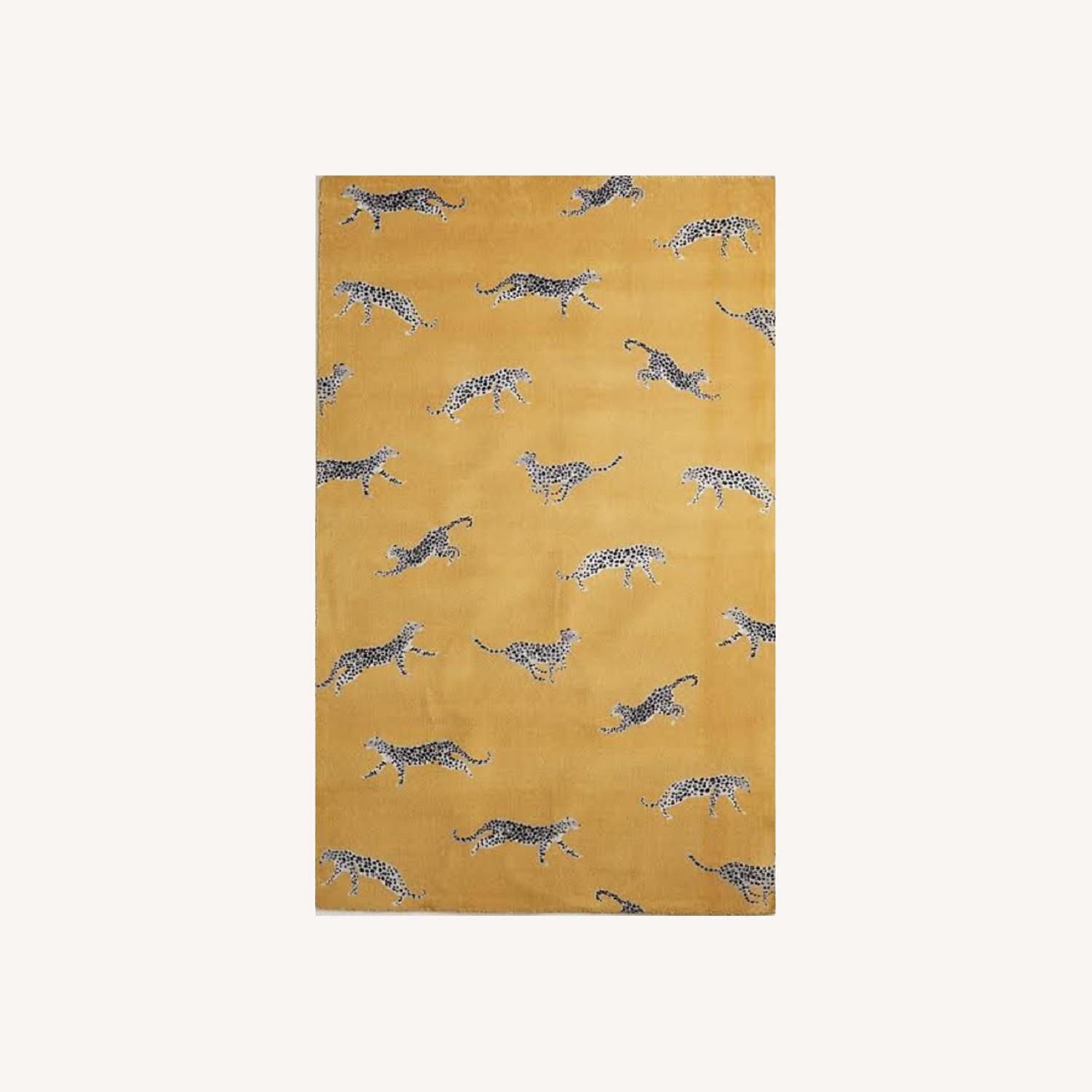 Anthropologie Printed Cheetah Rug 5x8 - image-0
