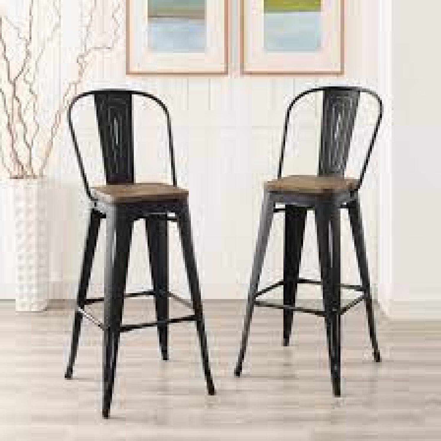 Wayfair Farmhouse Bar Stool Pair - image-4