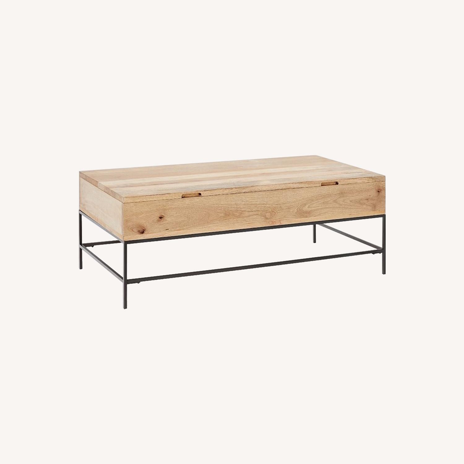 West Elm Industrial Storage Pop-Up Coffee Table - image-0