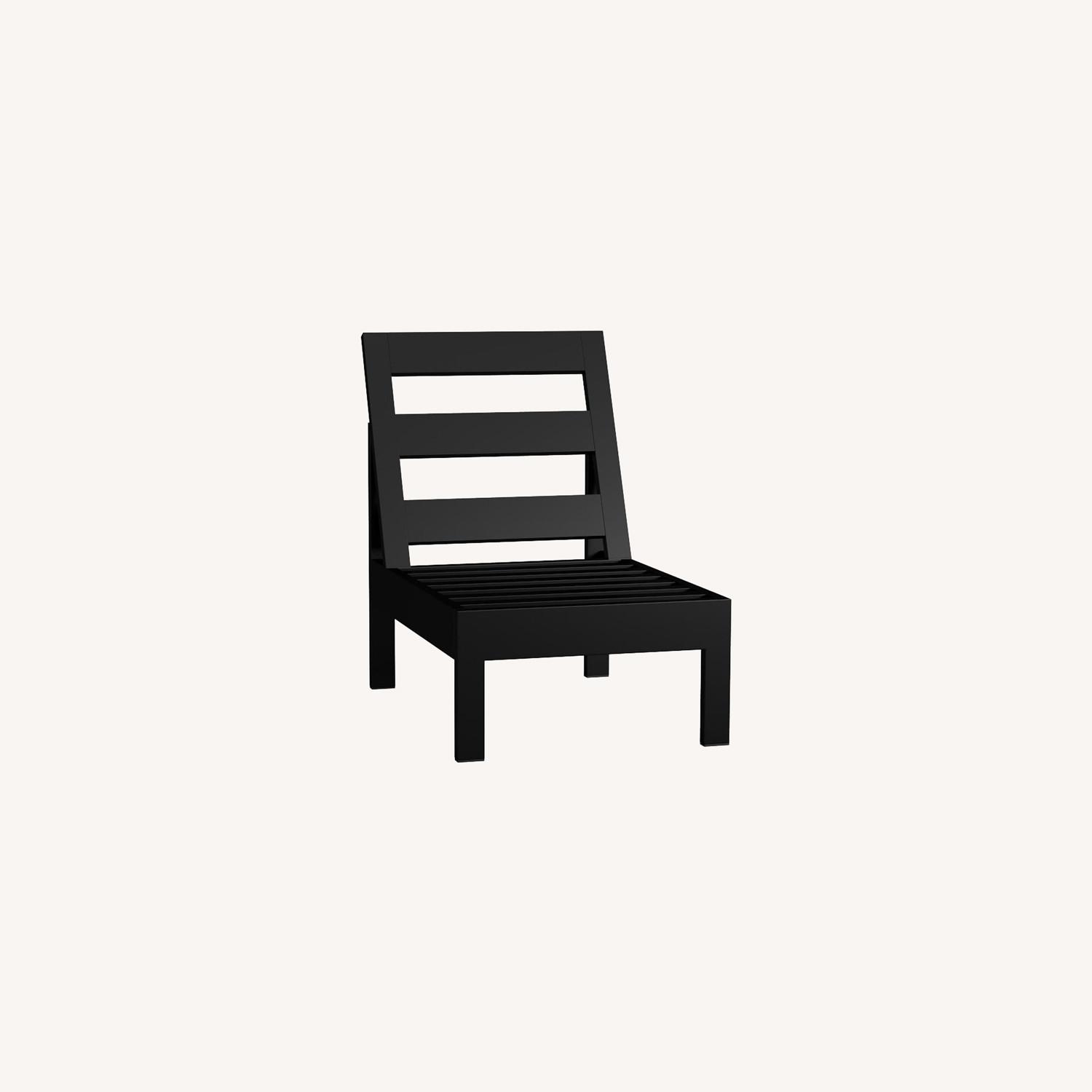 Pottery Barn Malibu Metal Armless Chair Frame AptDeco