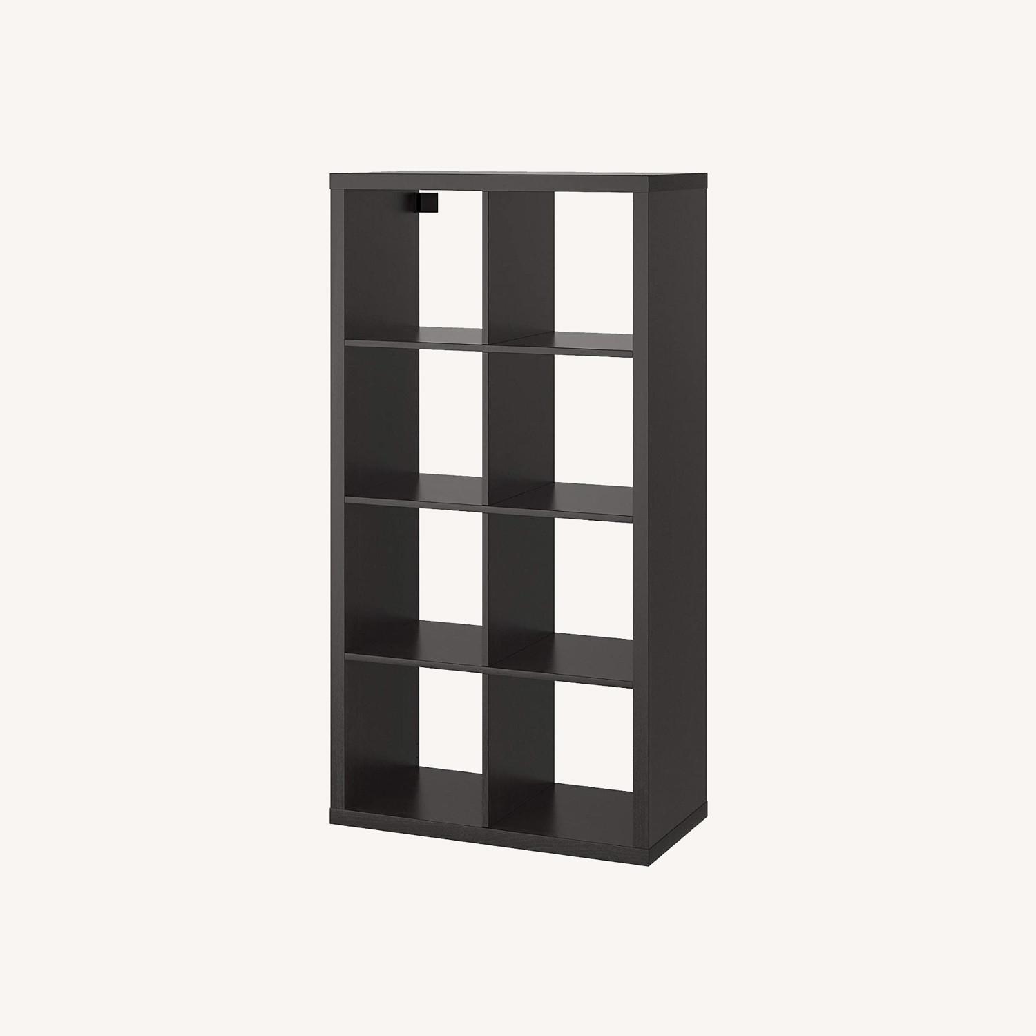 IKEA KALLAX Black/Dark Brown shelf unit - image-0