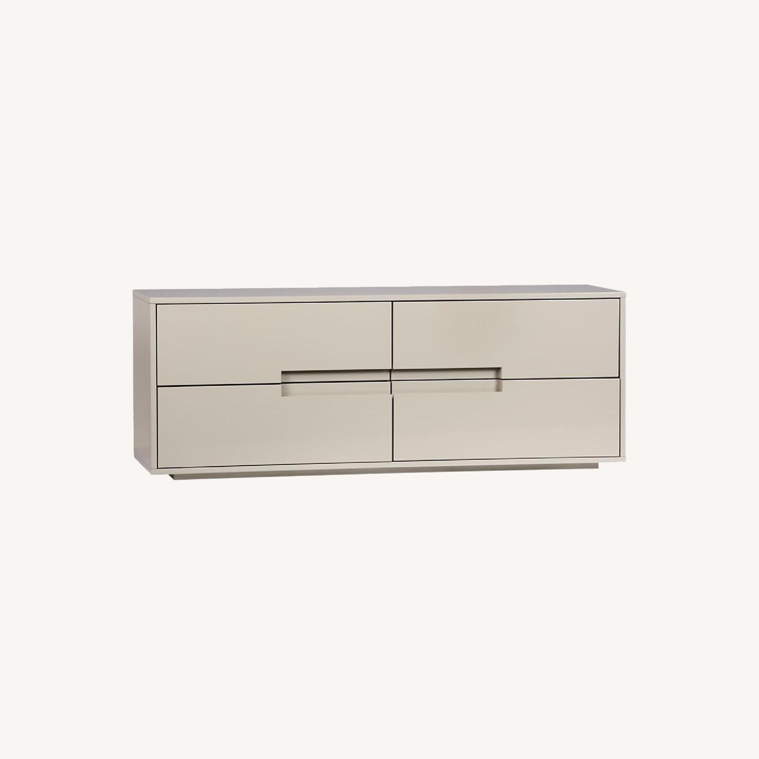 CB2 Latitude Light Grey Oat Low Dresser AptDeco
