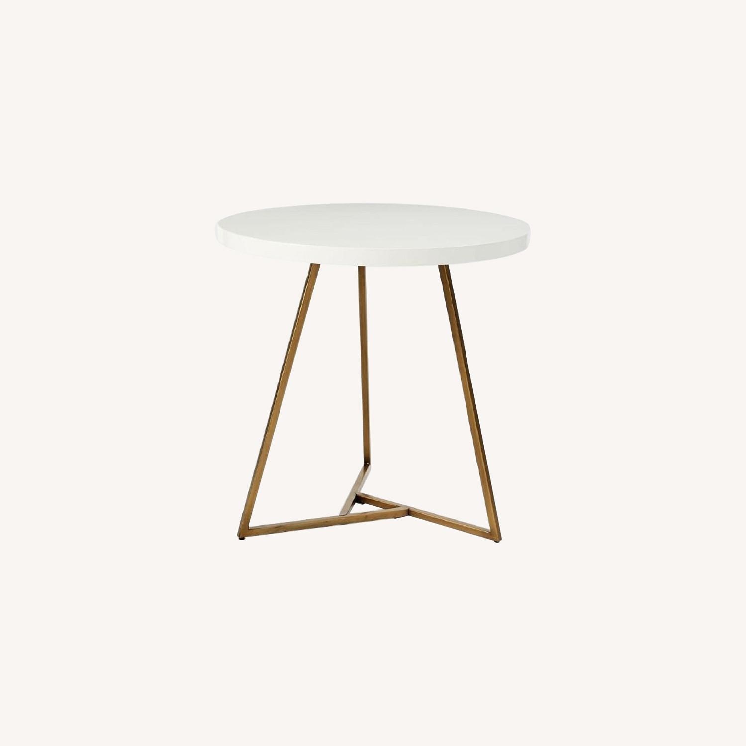West Elm Lacquer Top Cafe Table - image-0