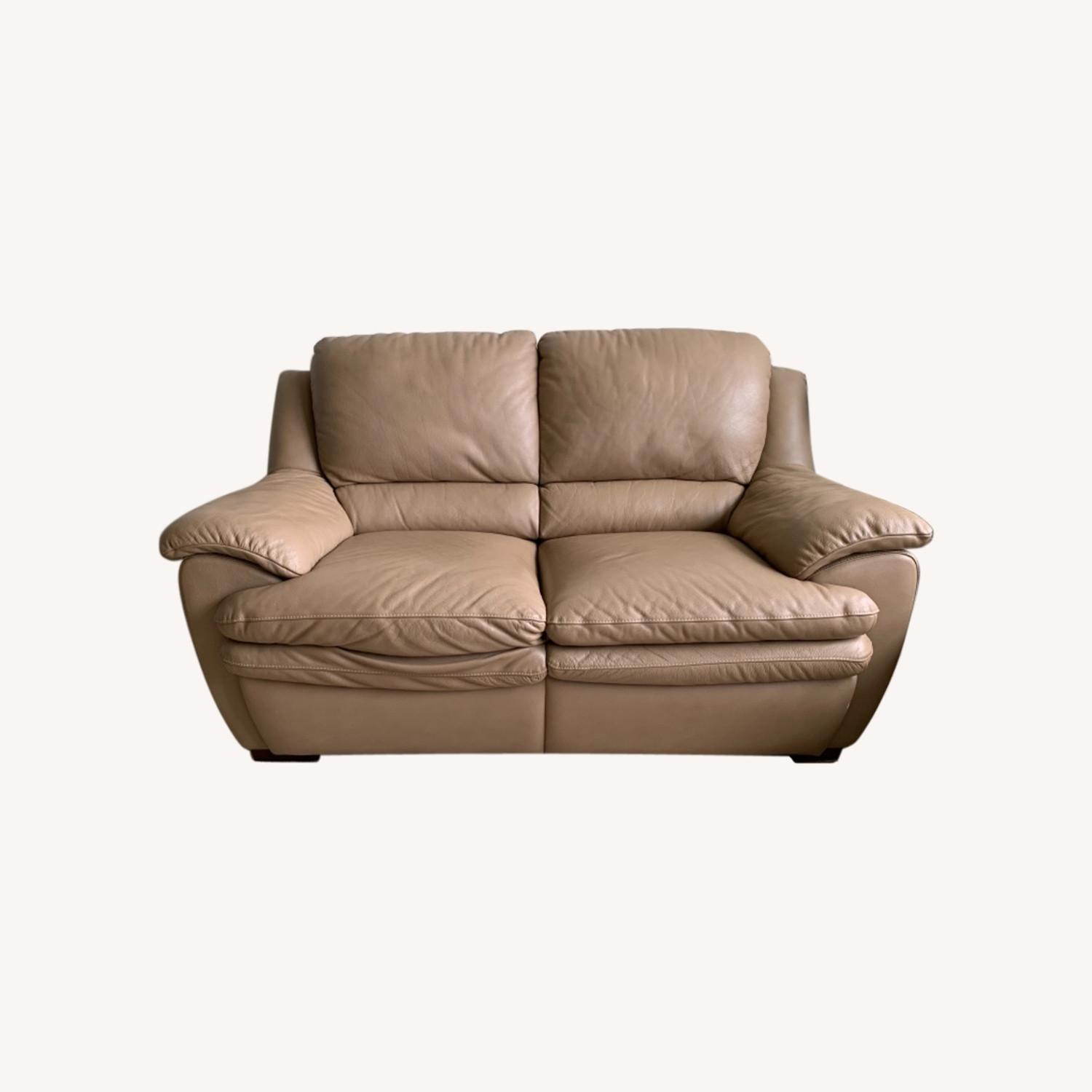 Natuzzi Editions Leather Loveseat AptDeco