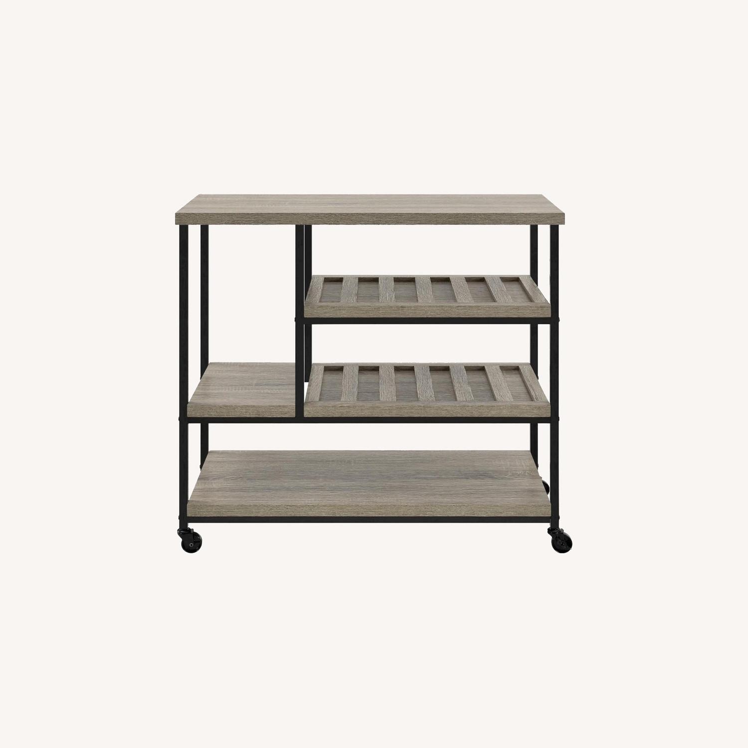 Target Somoma Oak Bar Cart Kitchen Island AptDeco