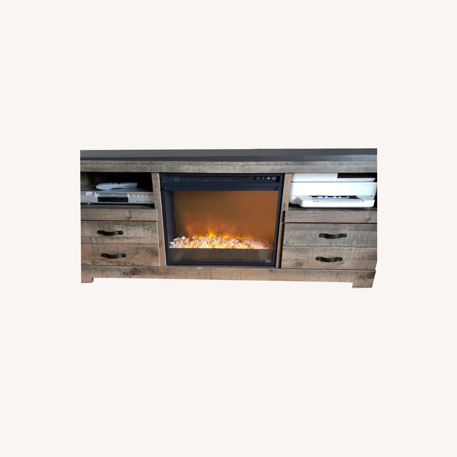 Ashley Furniture Electric Fireplace Entertainment Center - image-0