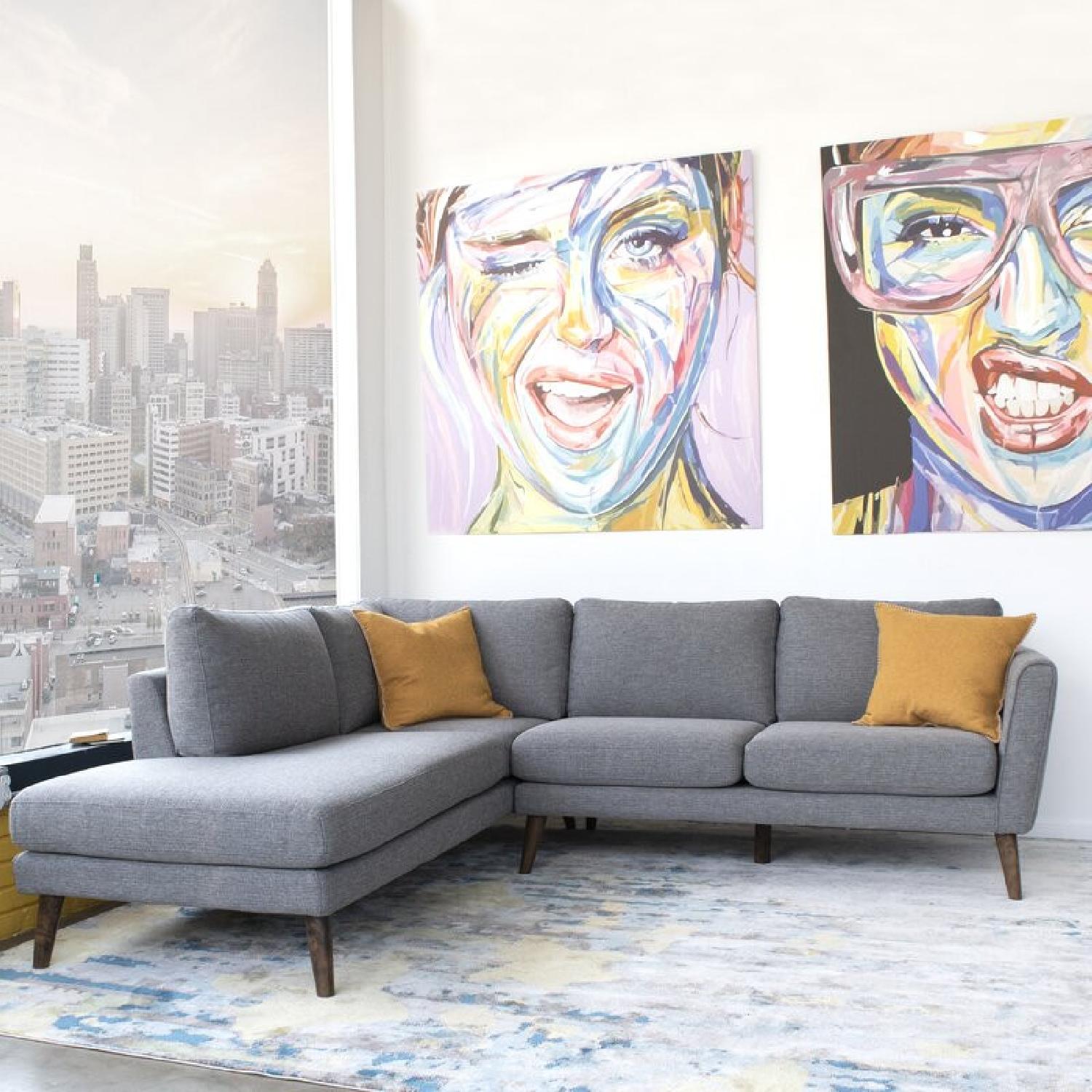 Wayfair 98" Wide Sectional Sofa & Chaise - image-0