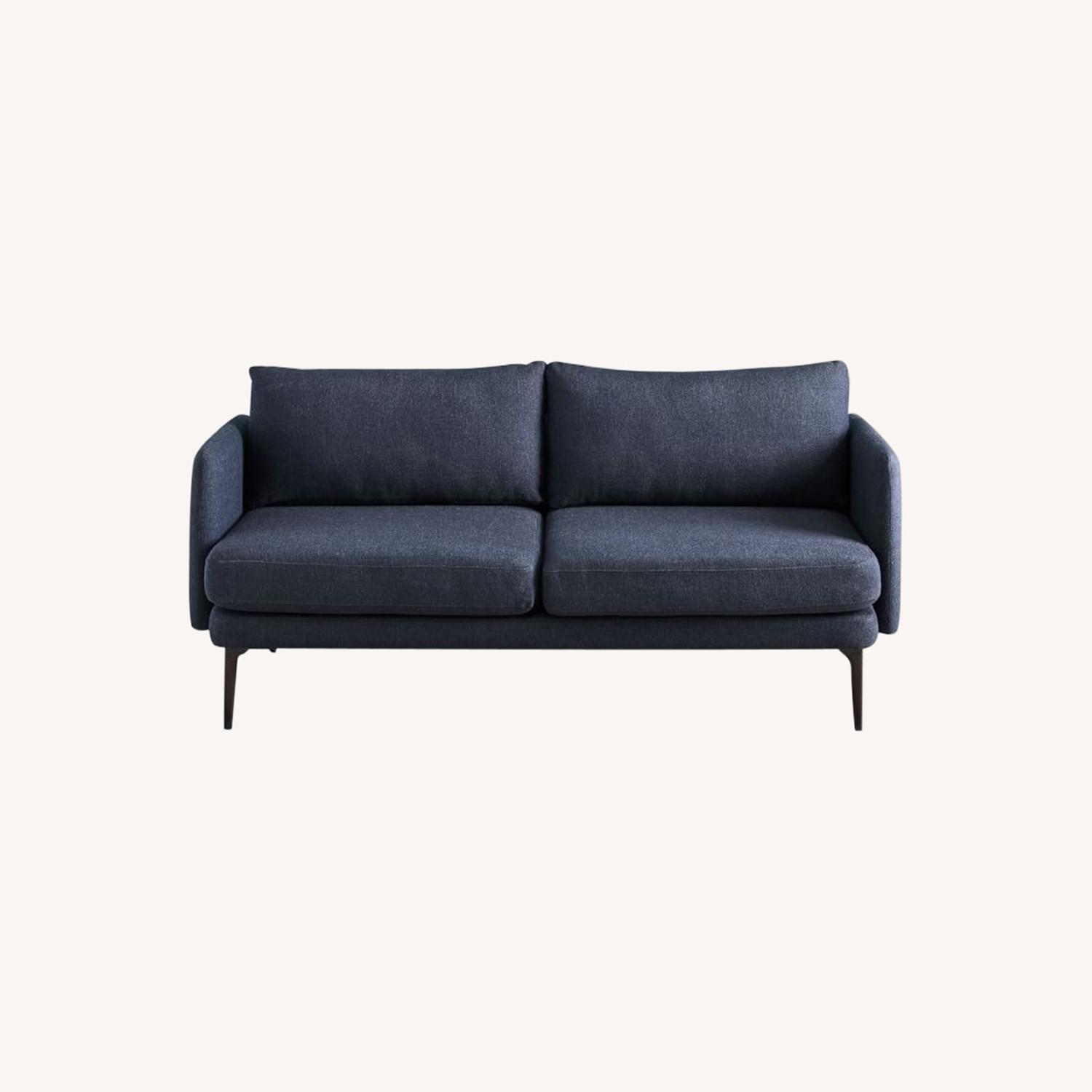 West Elm Navy Blue Sofa - image-0