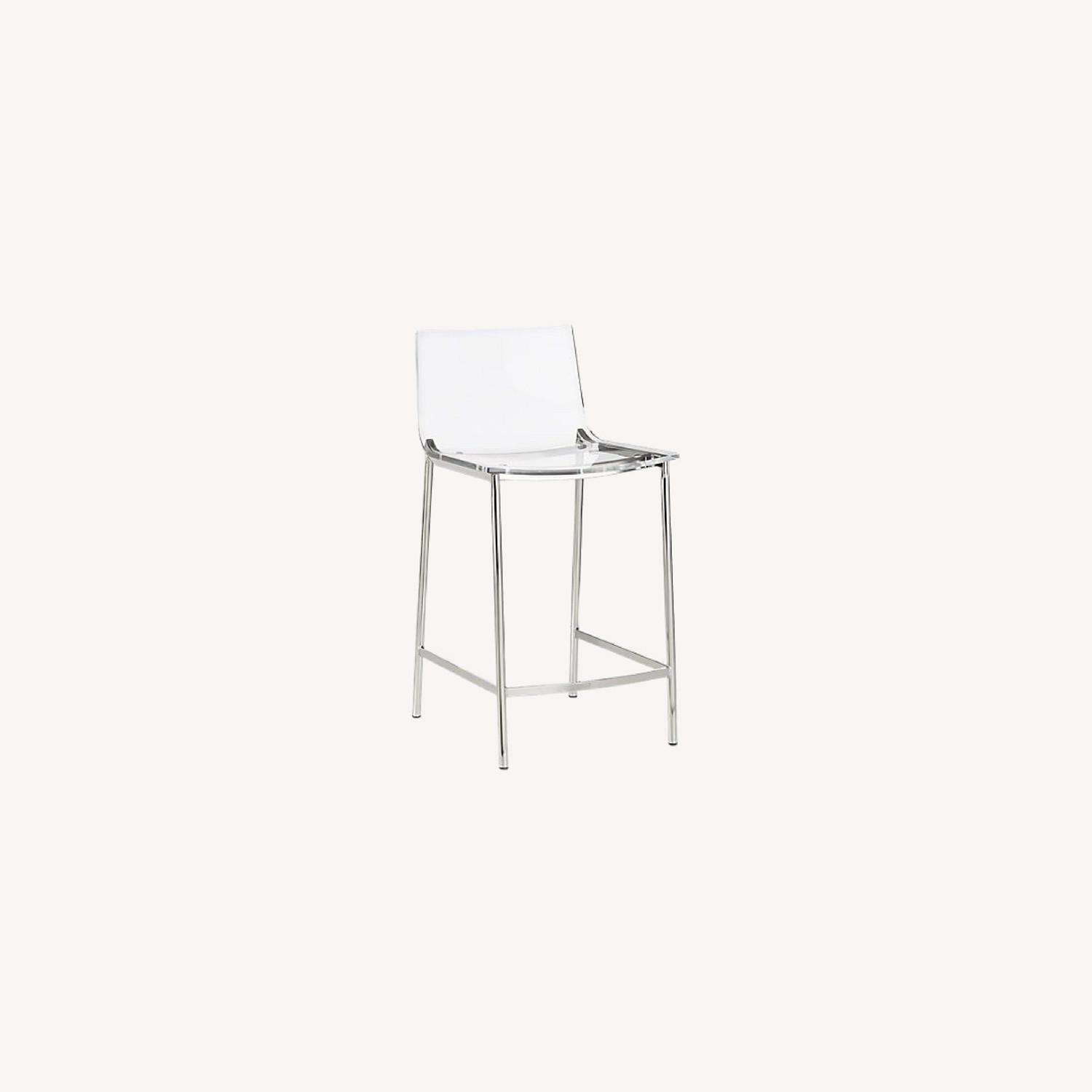 CB2 Metal Clear Stool AptDeco
