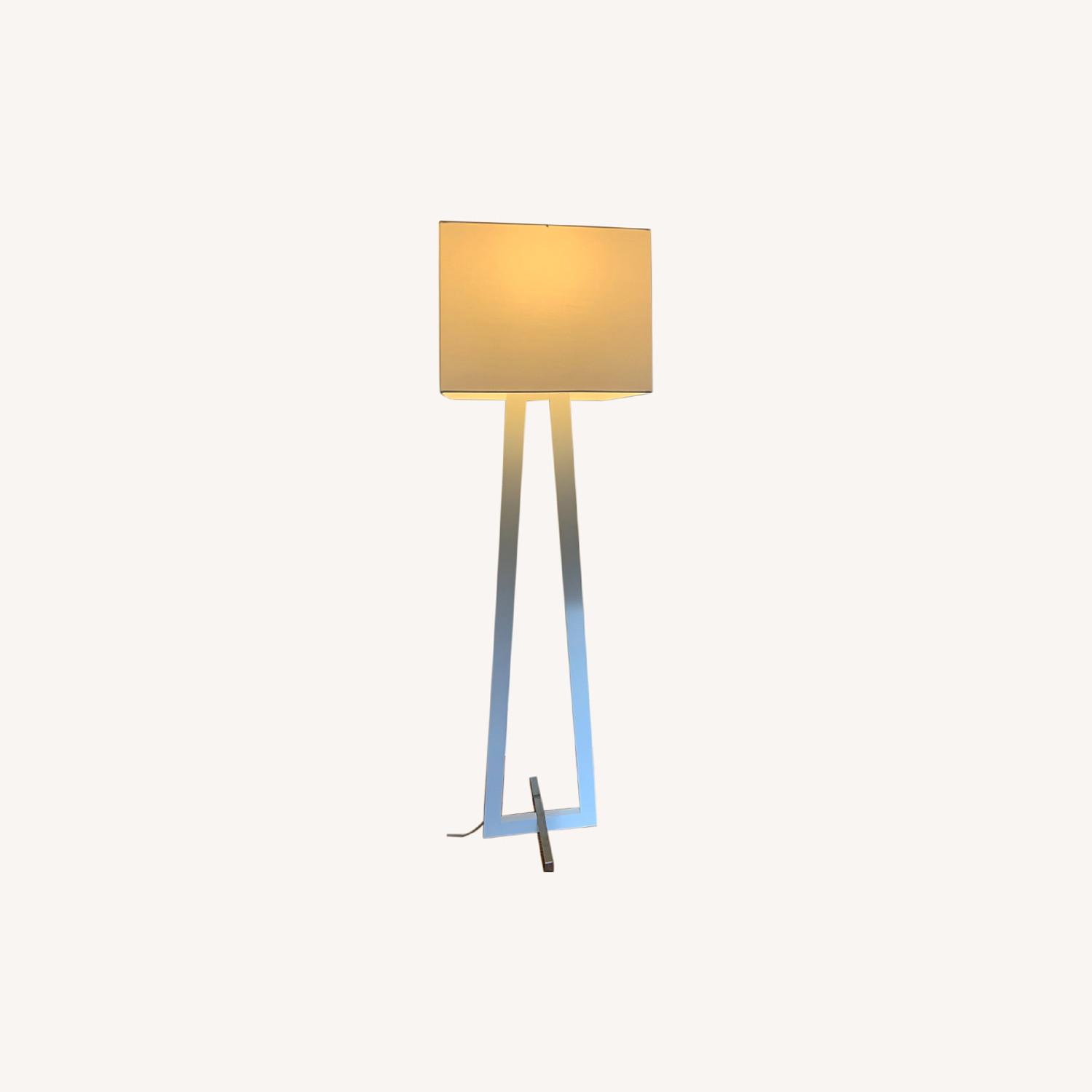 West Elm White Frame Floor Lamp - image-0