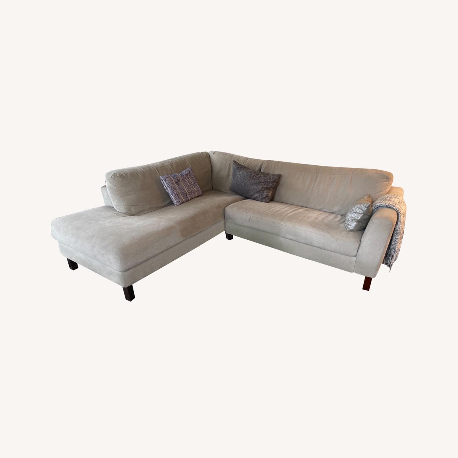 L- Shape Grey Couch - image-0