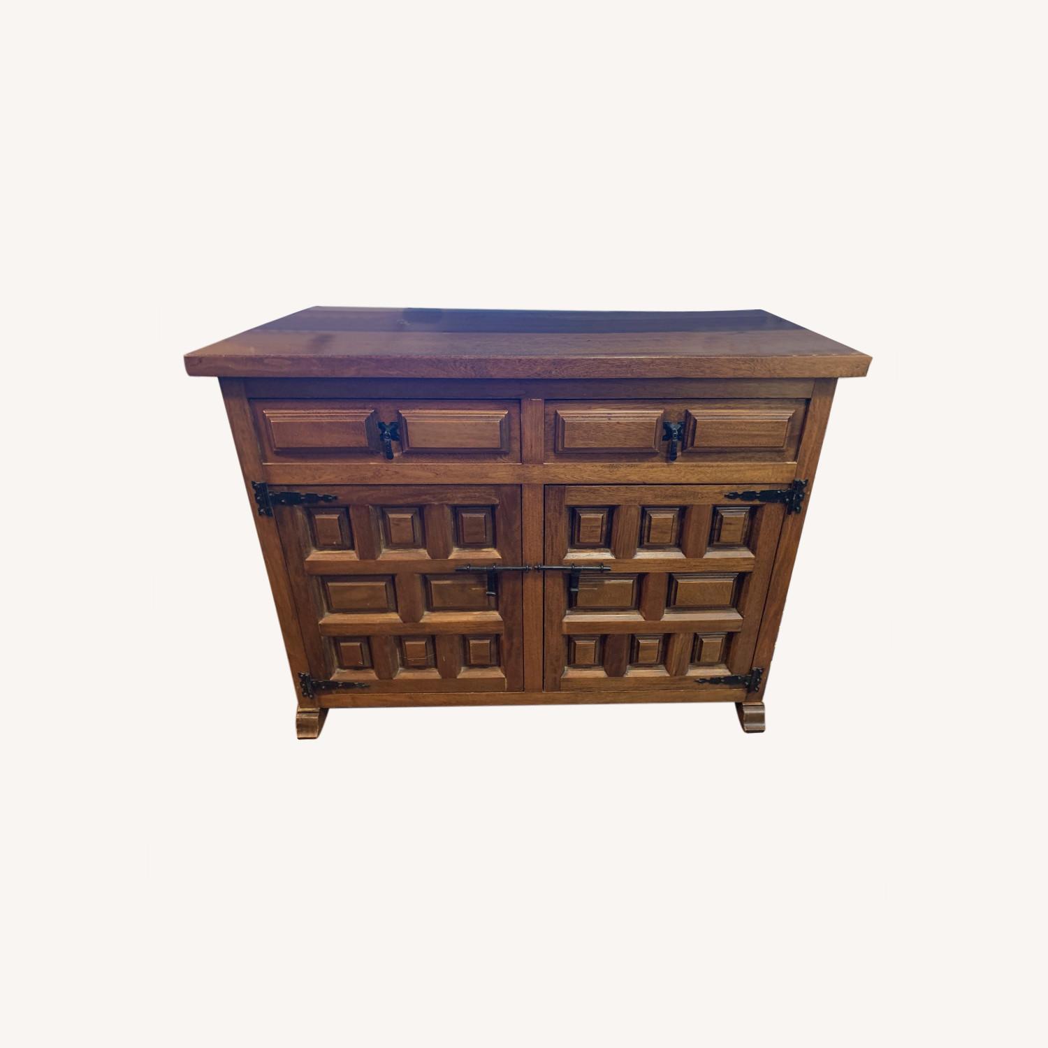 Vintage Wood Trunk/Entertainment Center - image-0