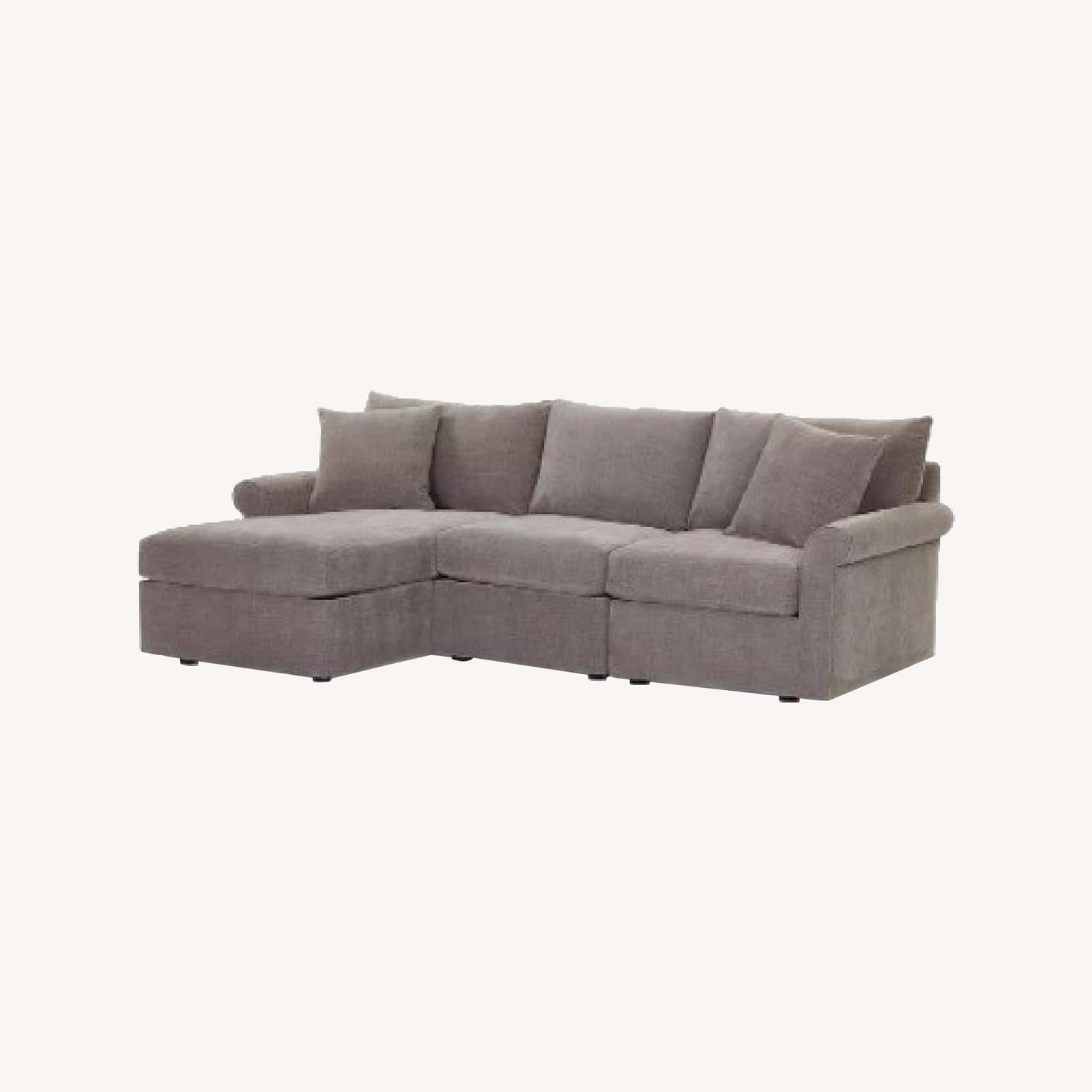 Macy's Sectional with Reversible Storage Chaise AptDeco