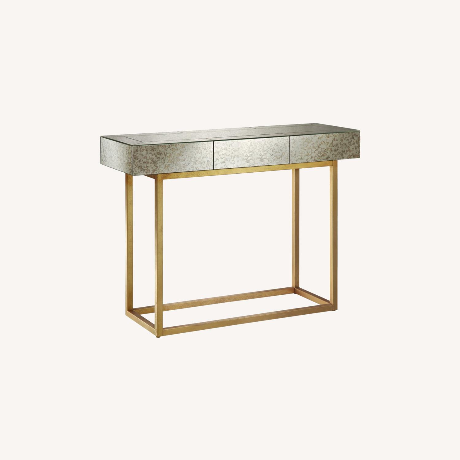 Mirror and Gold Console Table AptDeco