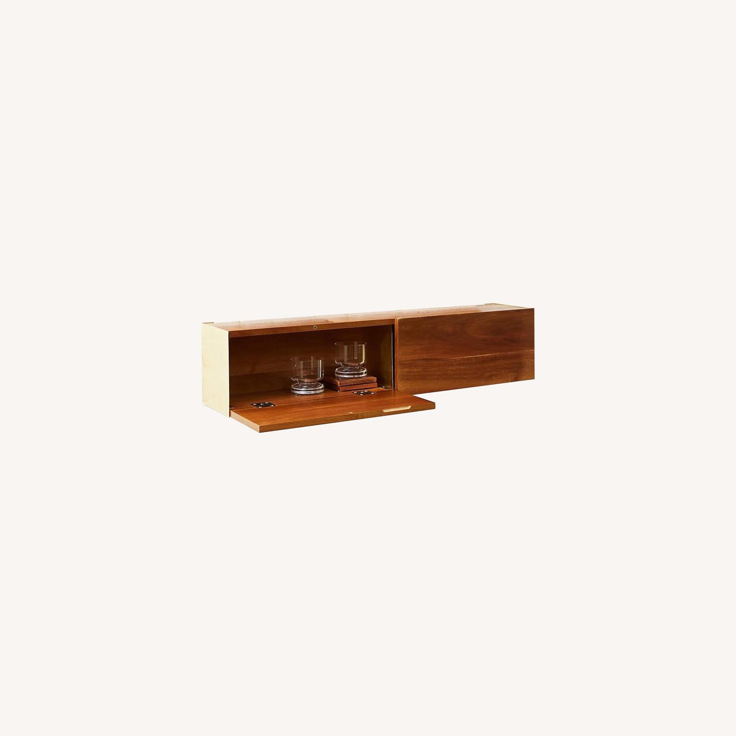 CB2 Hide N Seek Acacia Storage Shelves AptDeco