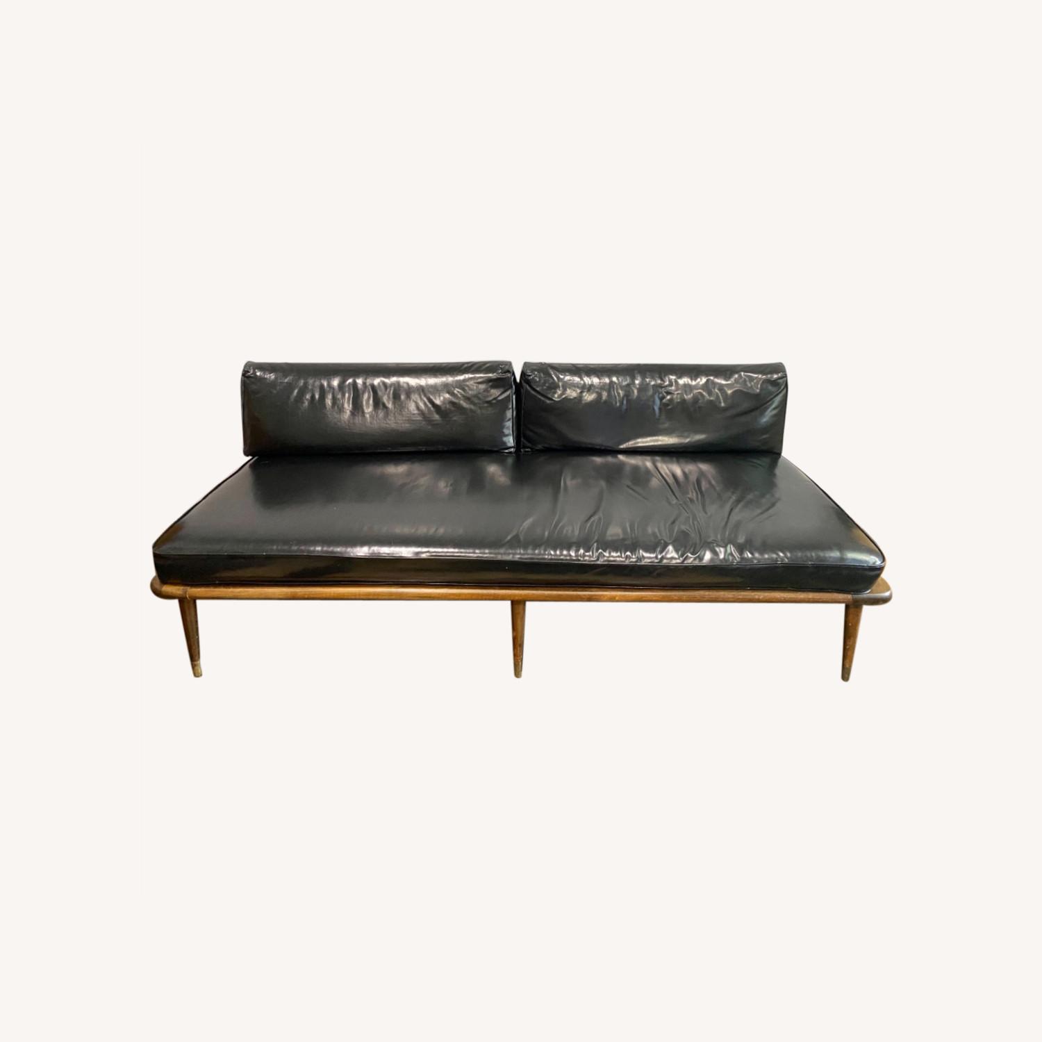 Vintage 1960s MCM Vinyl Daybed - image-0