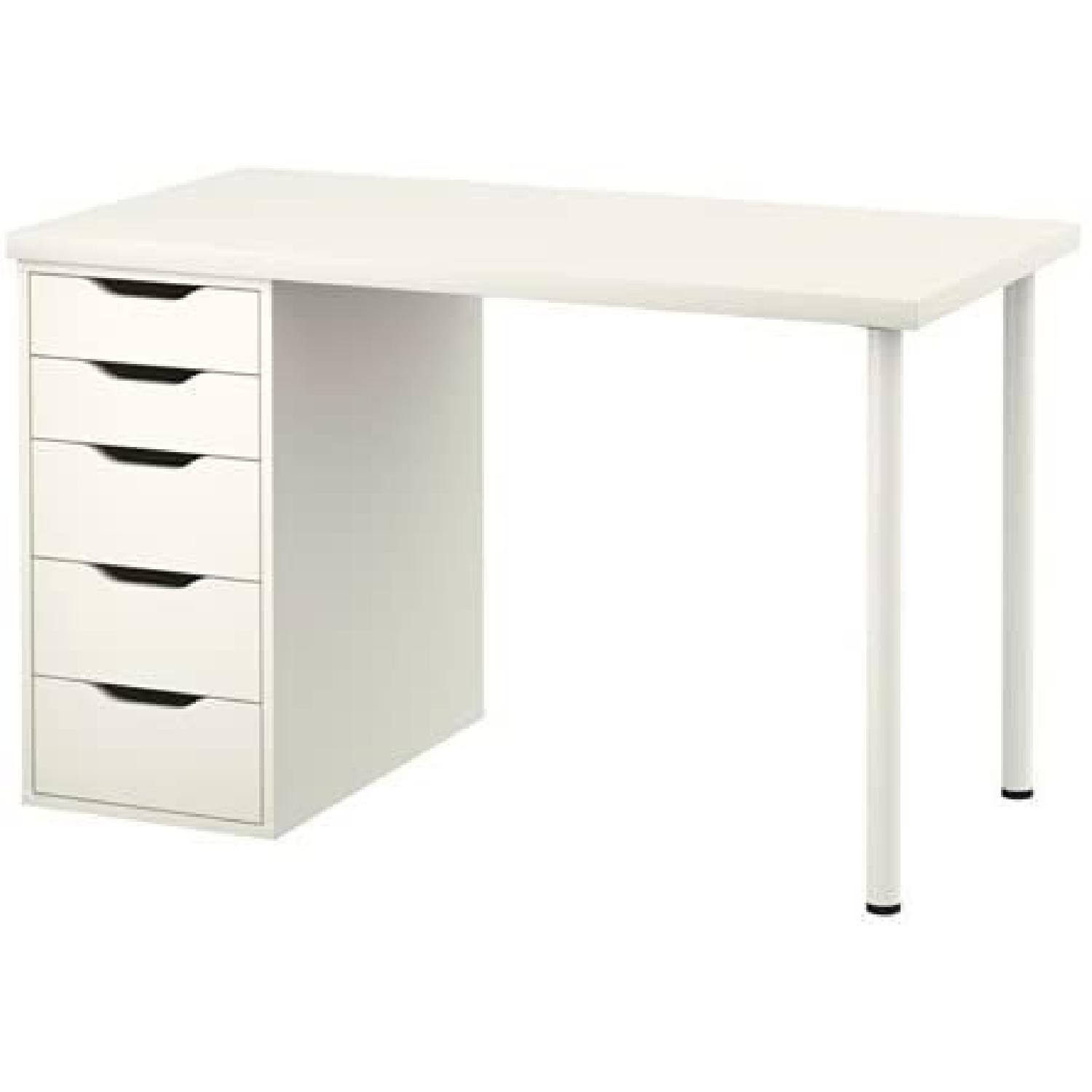 IKEA Large Office Table with 5Drawers Set AptDeco
