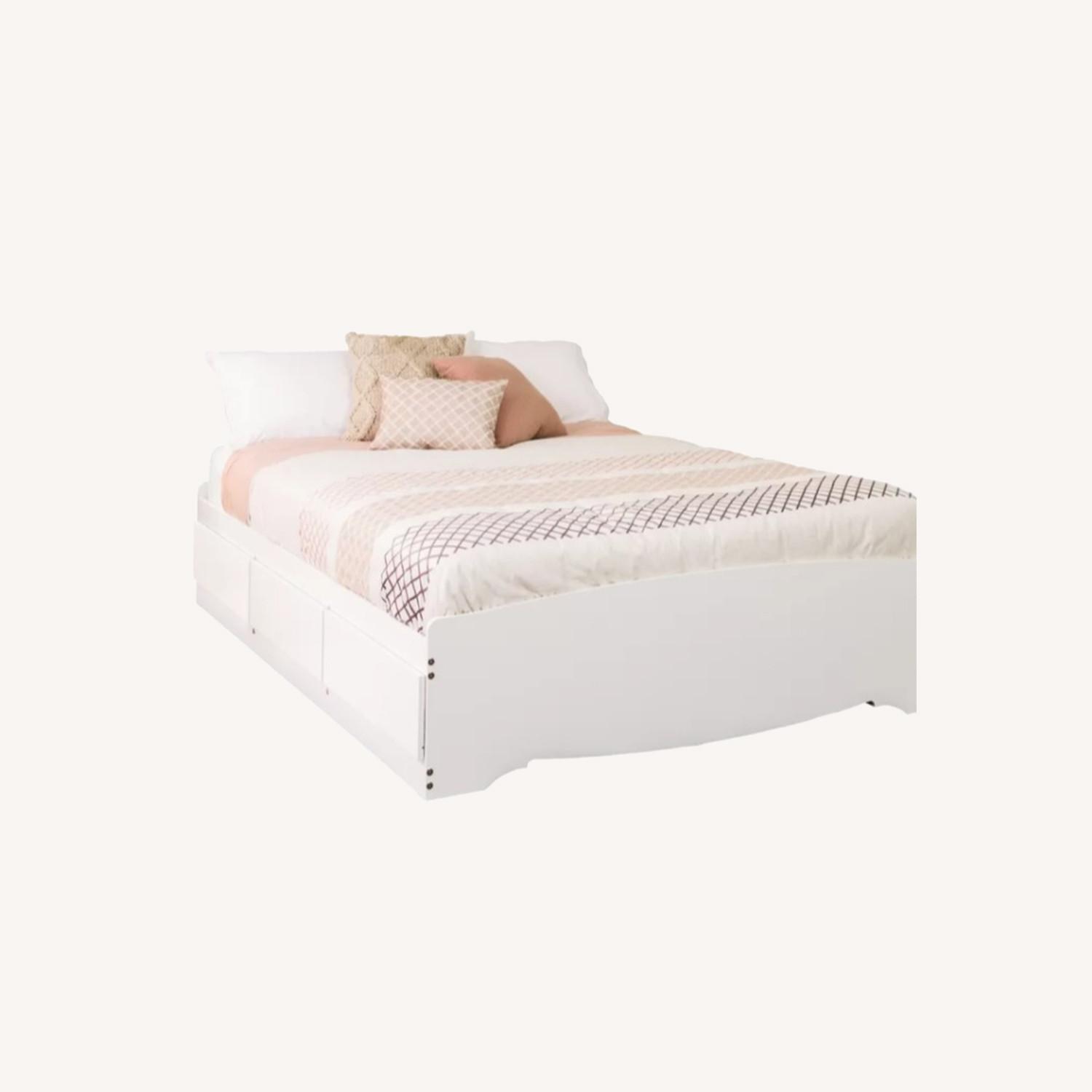 Wayfair White Bed Frame with 6 Storage Drawers - image-0