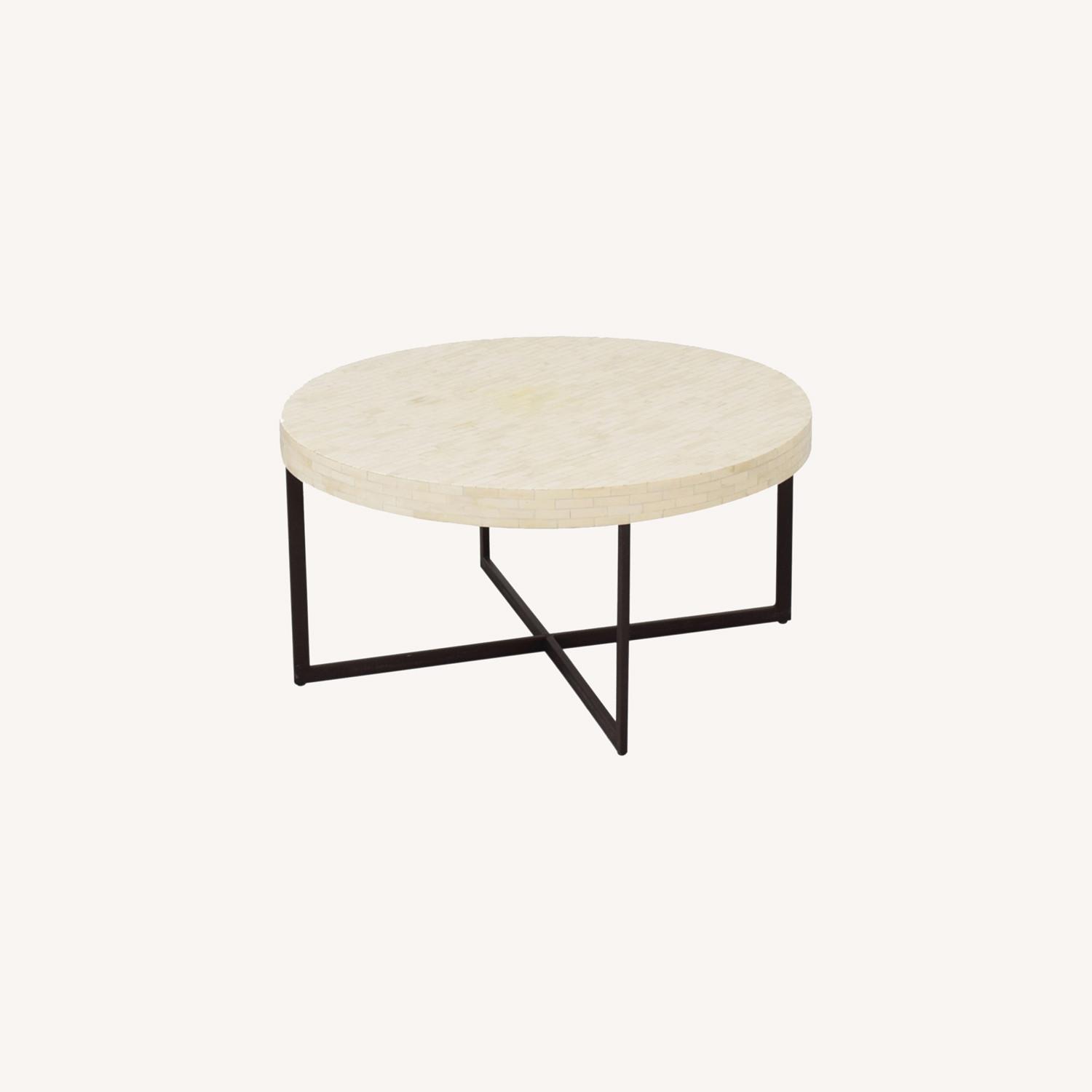 West Elm Bone Inlay Coffee Table AptDeco