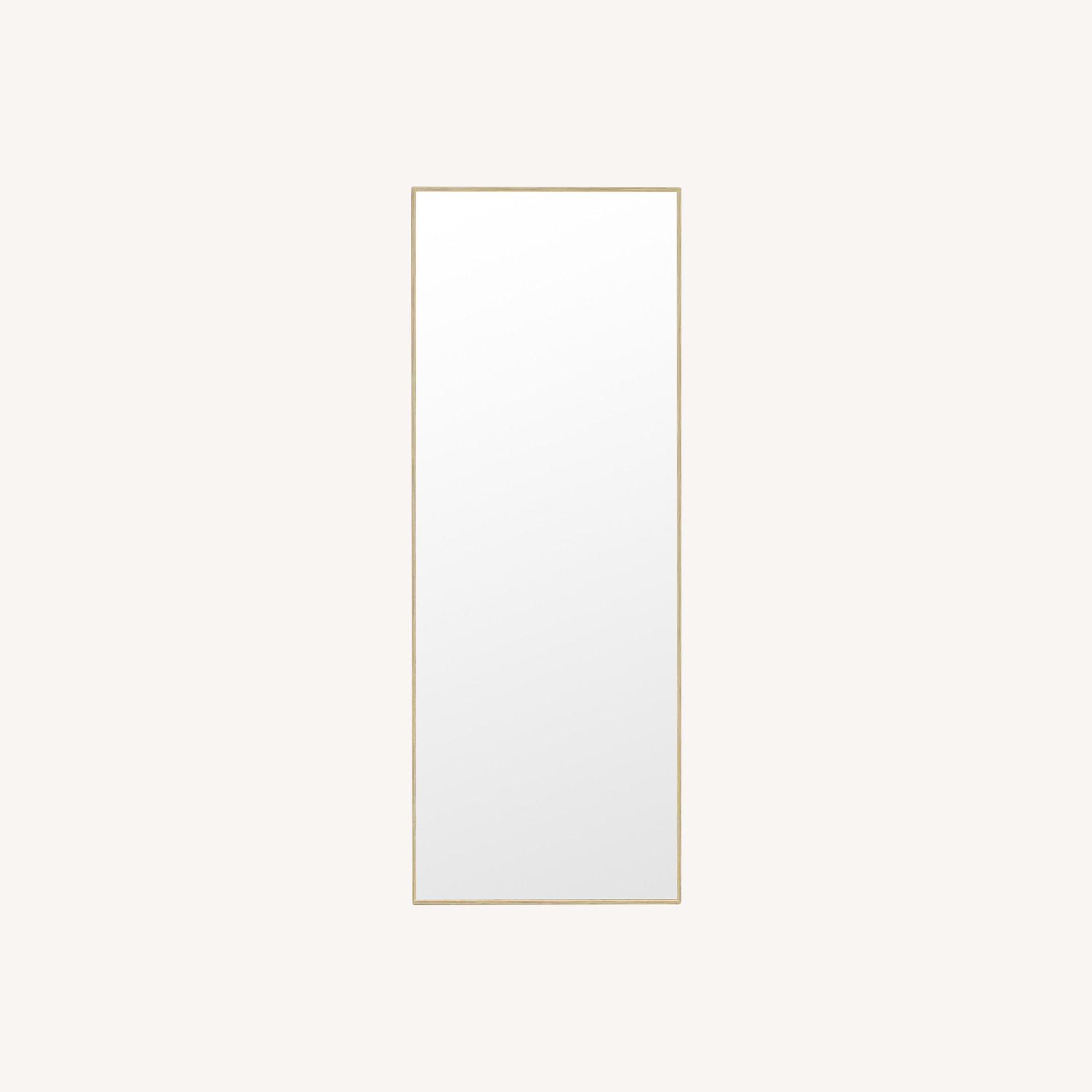 Modern Gold Floor Length Mirror with Stand AptDeco