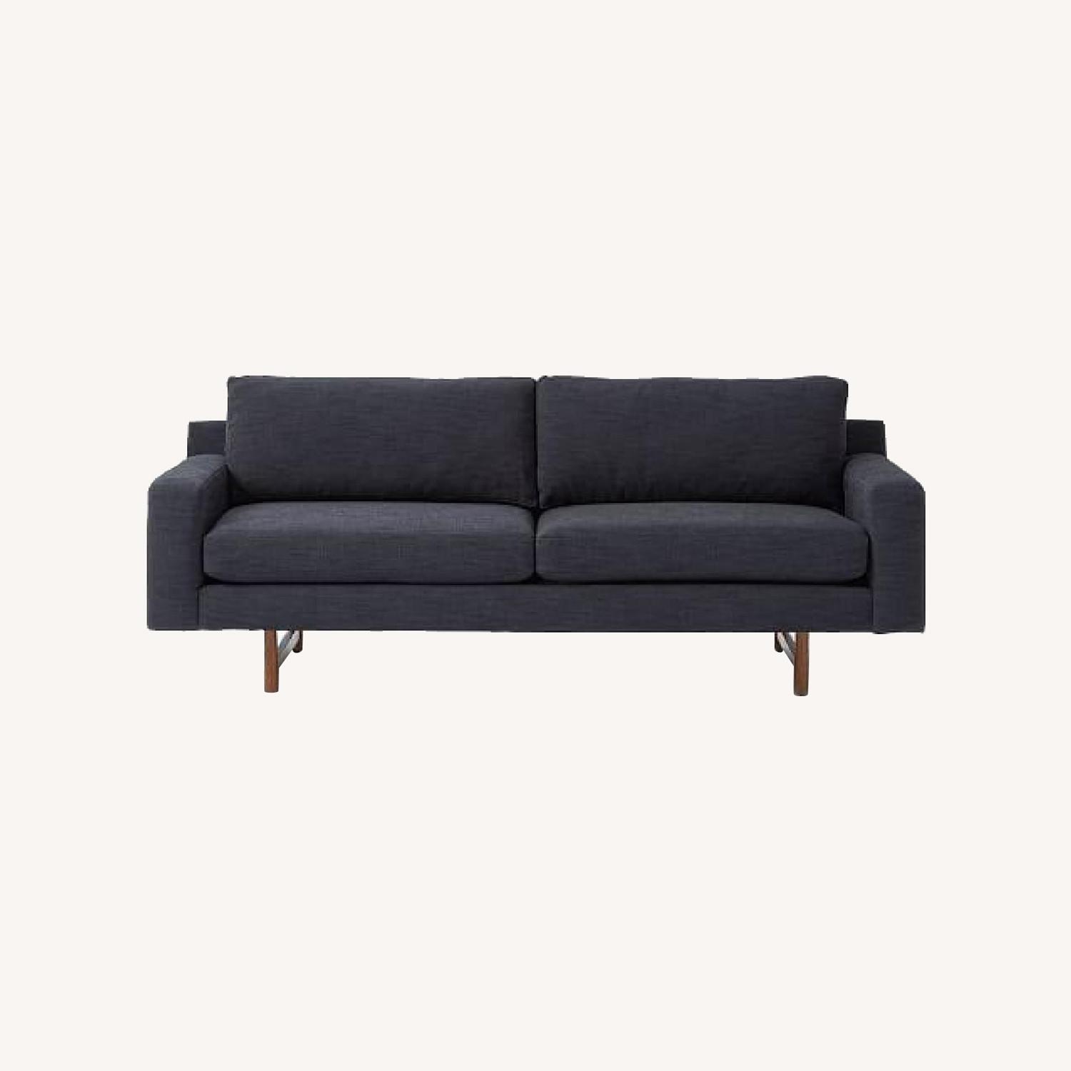 West Elm Eddy Navy Blue Sofa - image-0