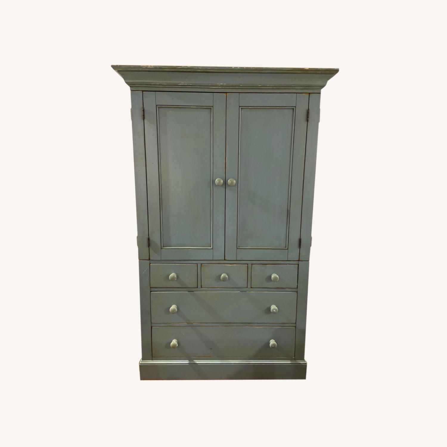 Pottery Barn Teal Armoire - image-4