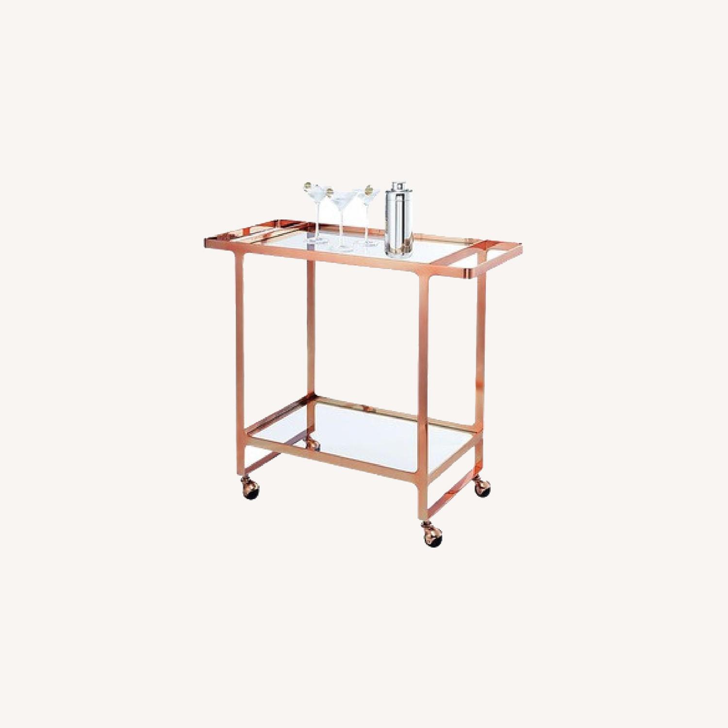 CB2 Dolce Vita Copper Bar Cart AptDeco