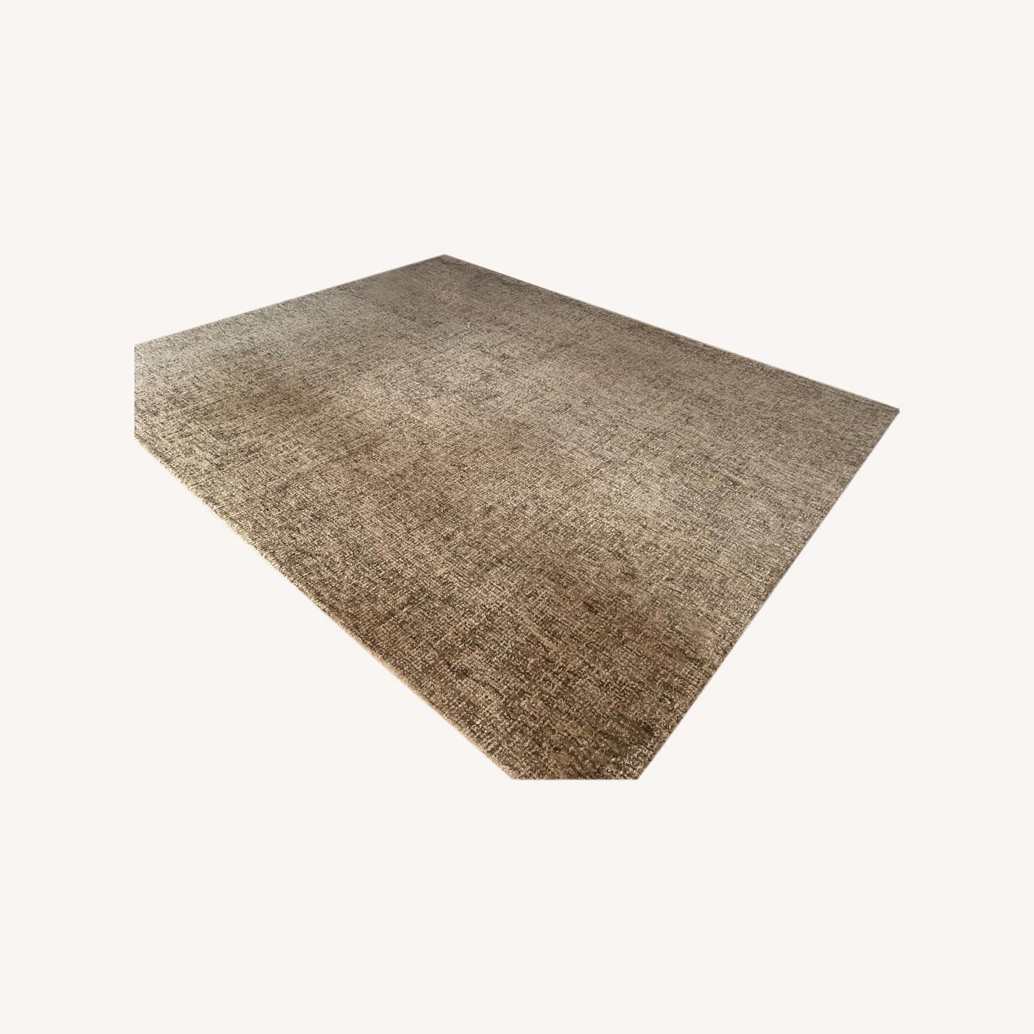 Handwoven Grey Wool Rug Large AptDeco