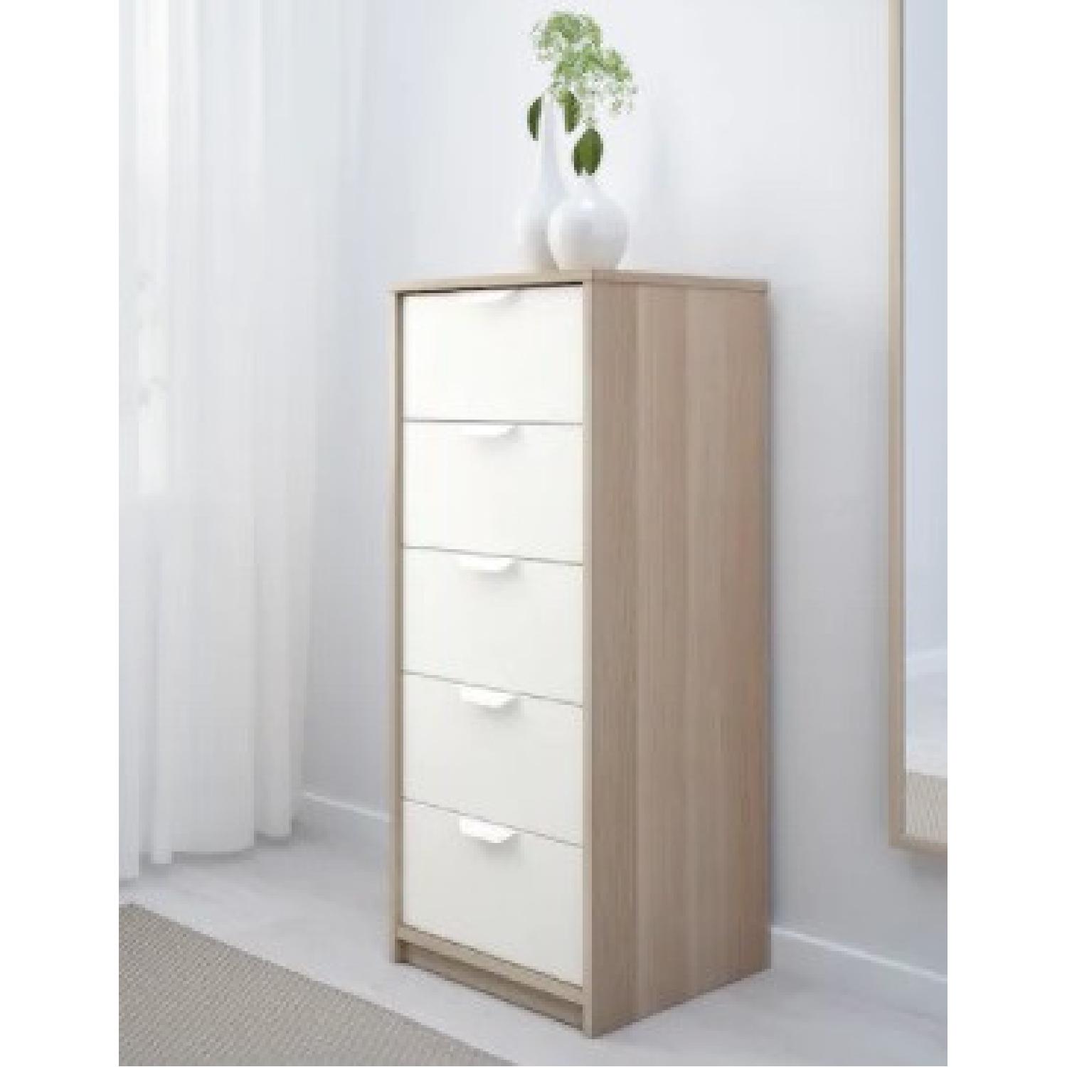 IKEA Tall White 5-Drawer Nightstands (Set of 2) - image-7