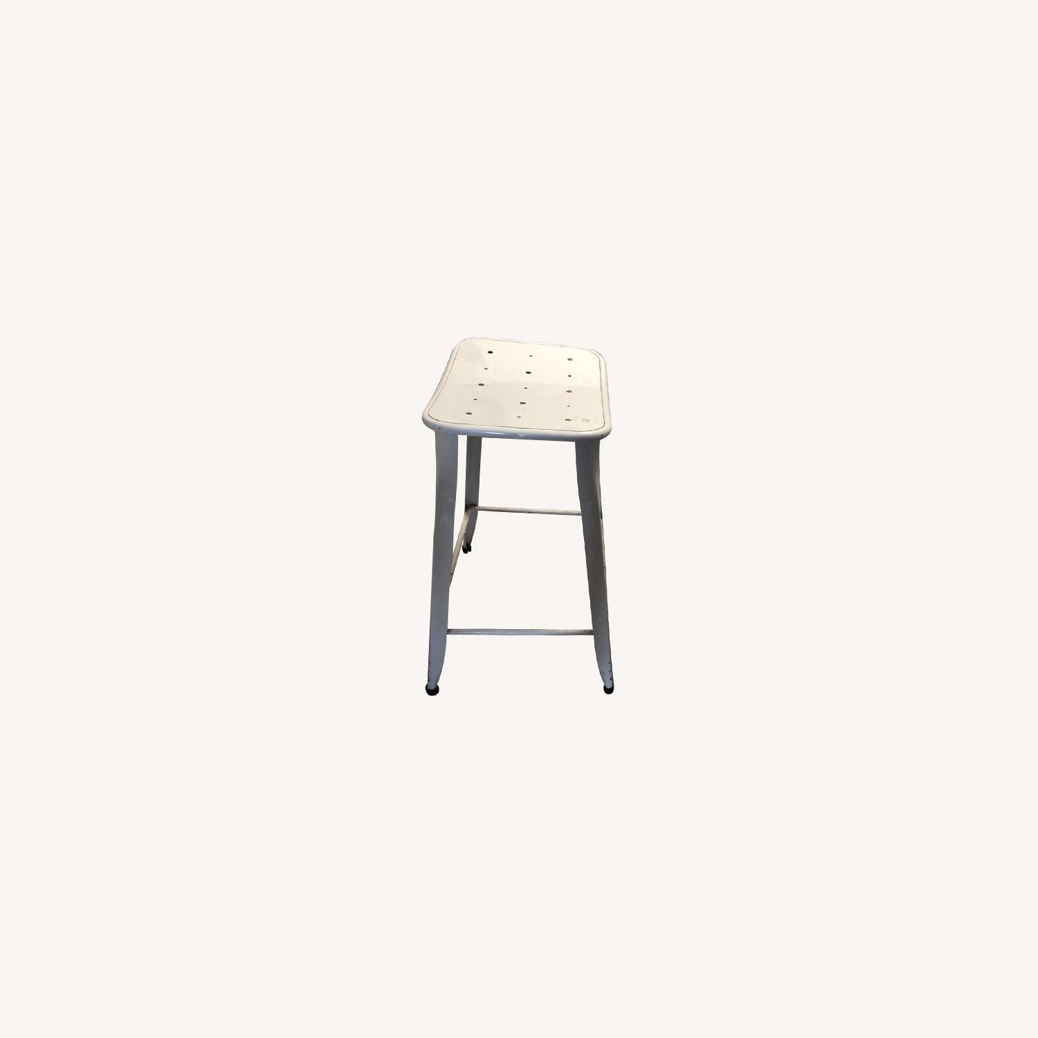 Cute White Metal Stools (Set of 2) - image-0