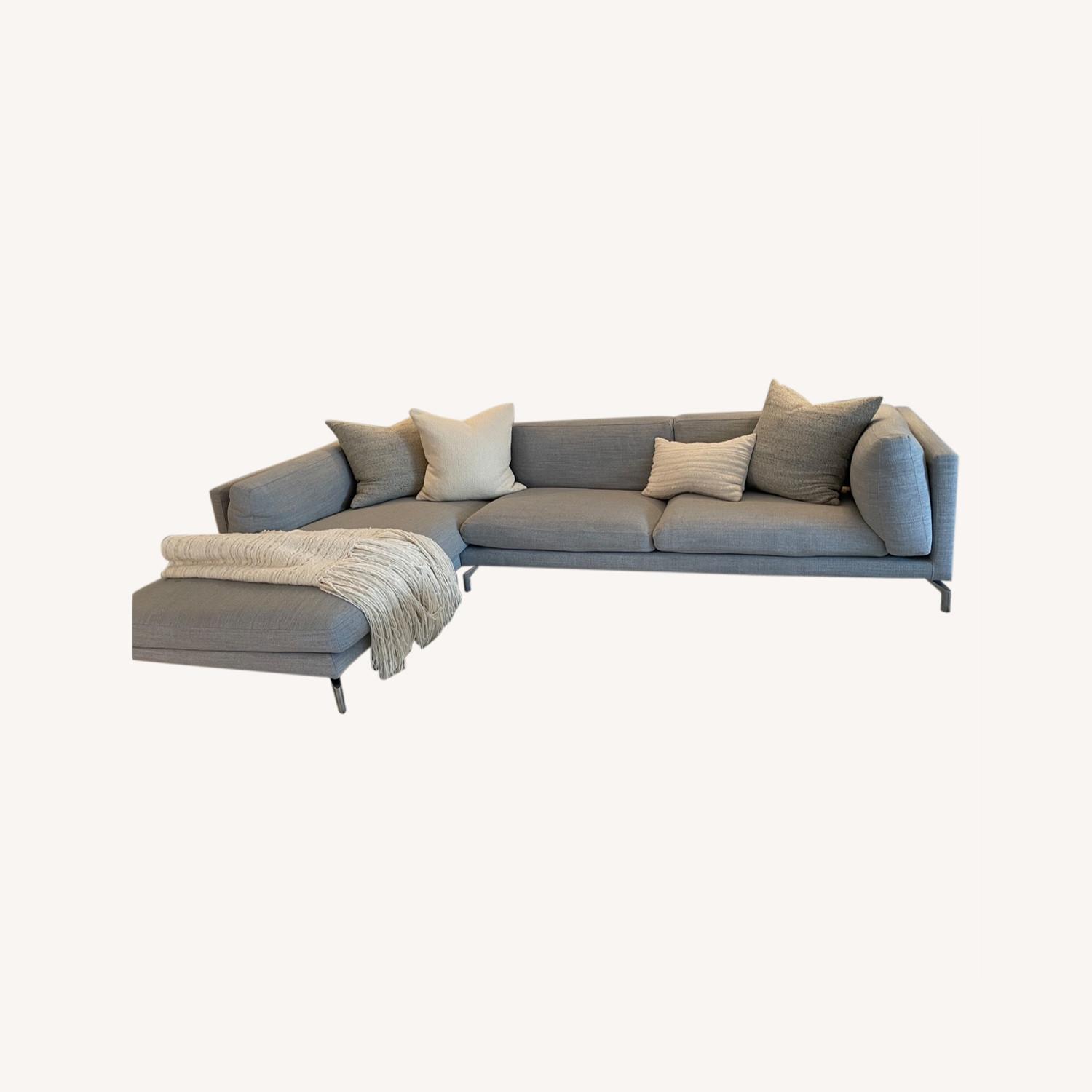 Design Within Reach Como Grey Sectional Sofa AptDeco