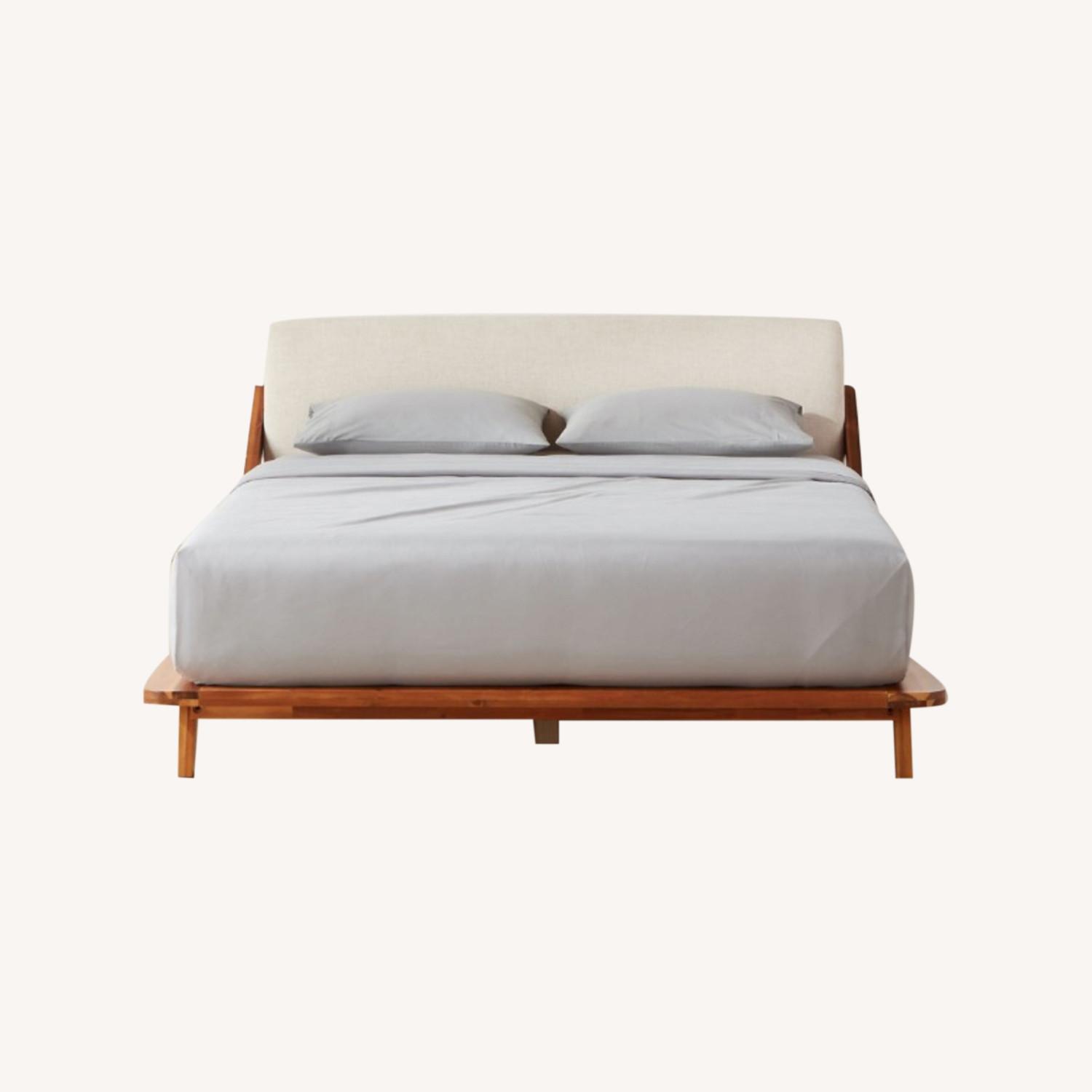 CB2 Queen Bed Frame and Headboard - image-0