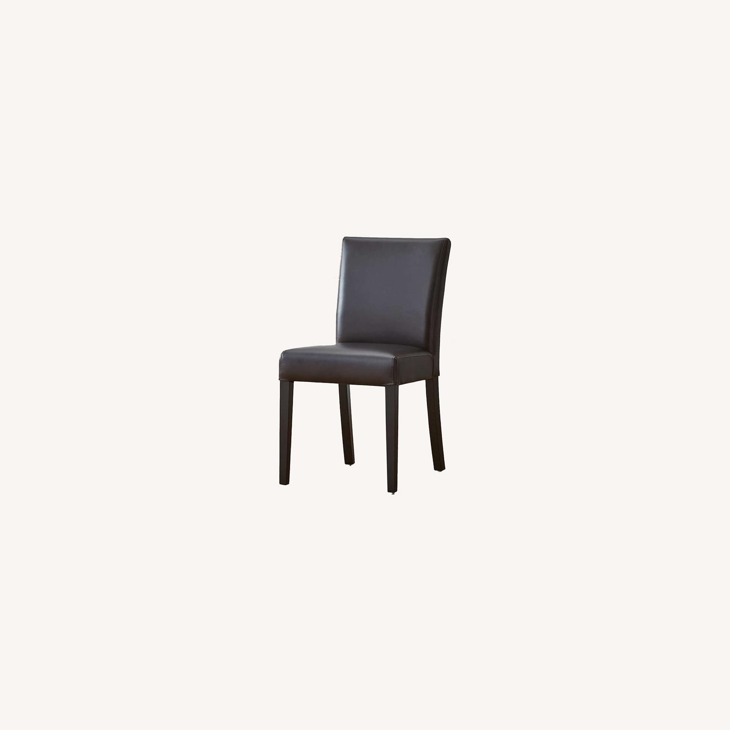 Crate and Barrel Leather Dining Chairs (Set of 2) AptDeco