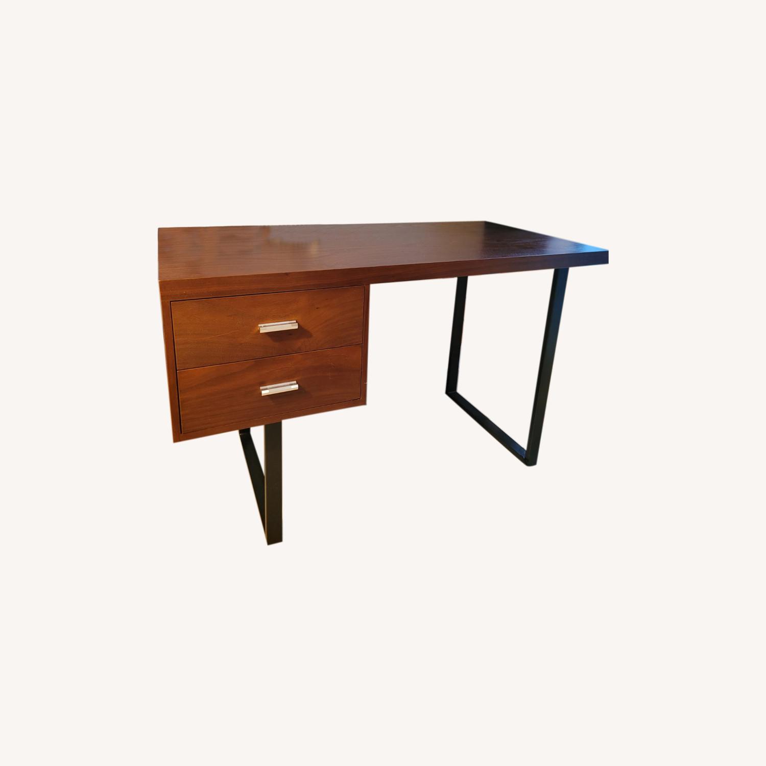 Walnut Wood Office Writing Desk - image-0