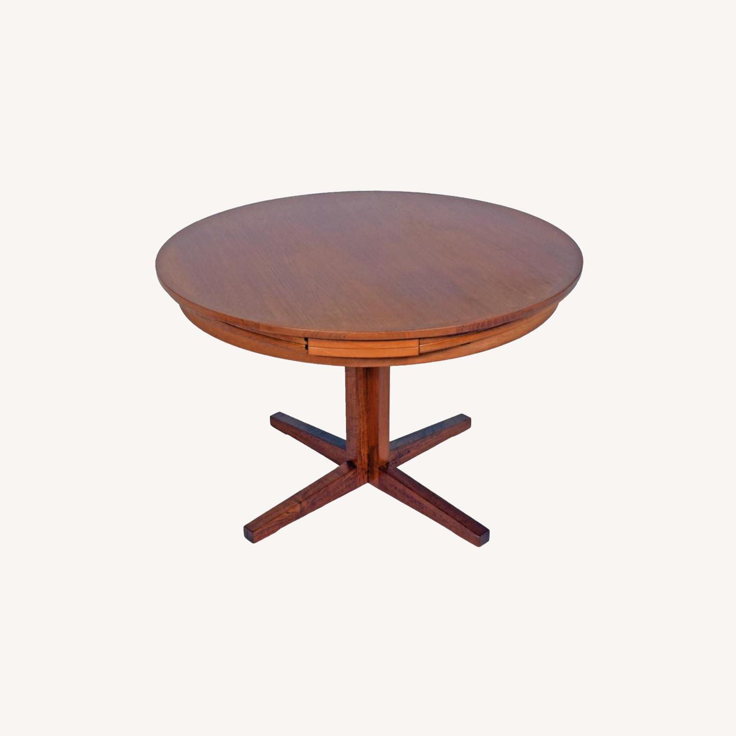 Teak "Lotus" or "Flip Flap" Table by Dyrlund - image-0