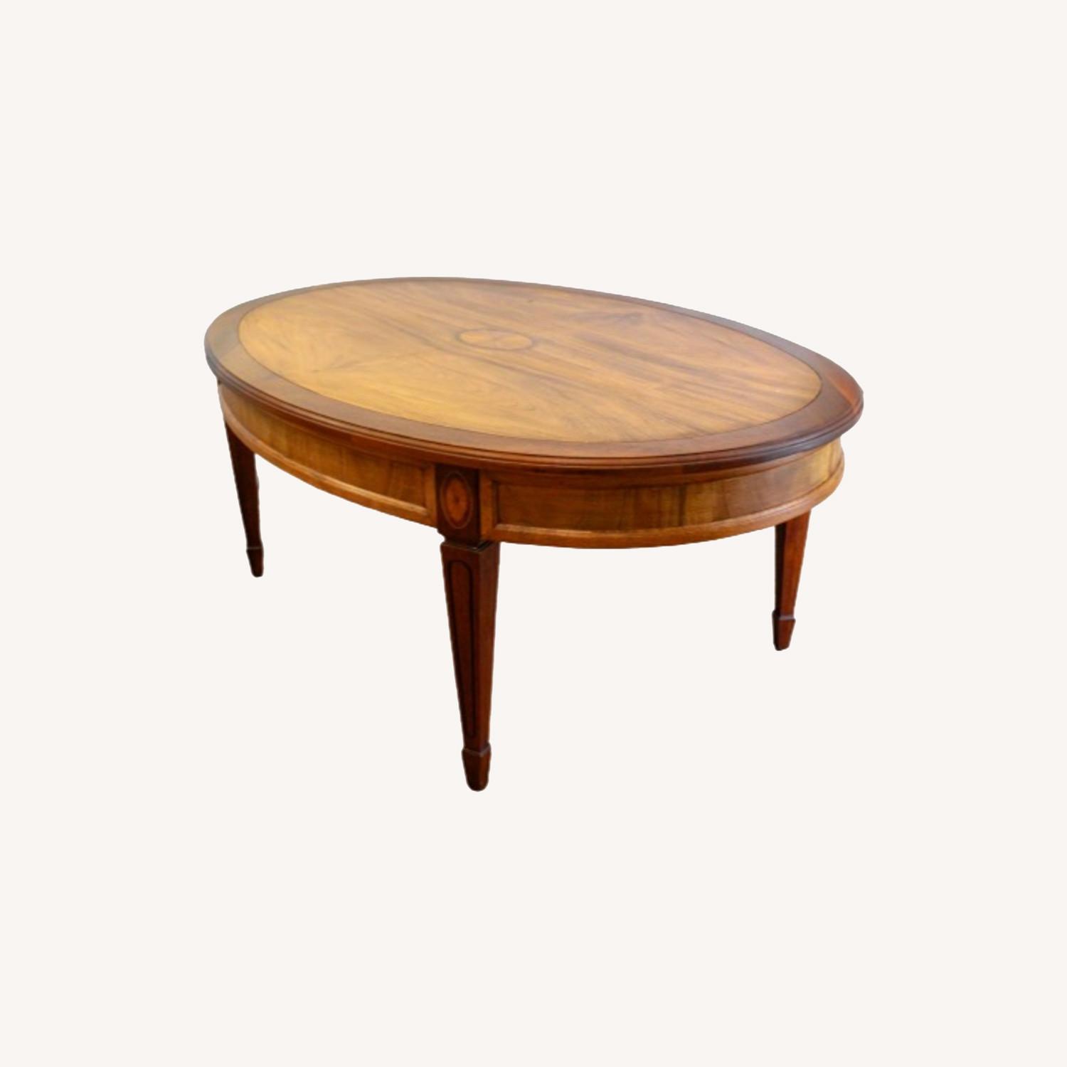 Ethan Allen Oval Coffee Table AptDeco