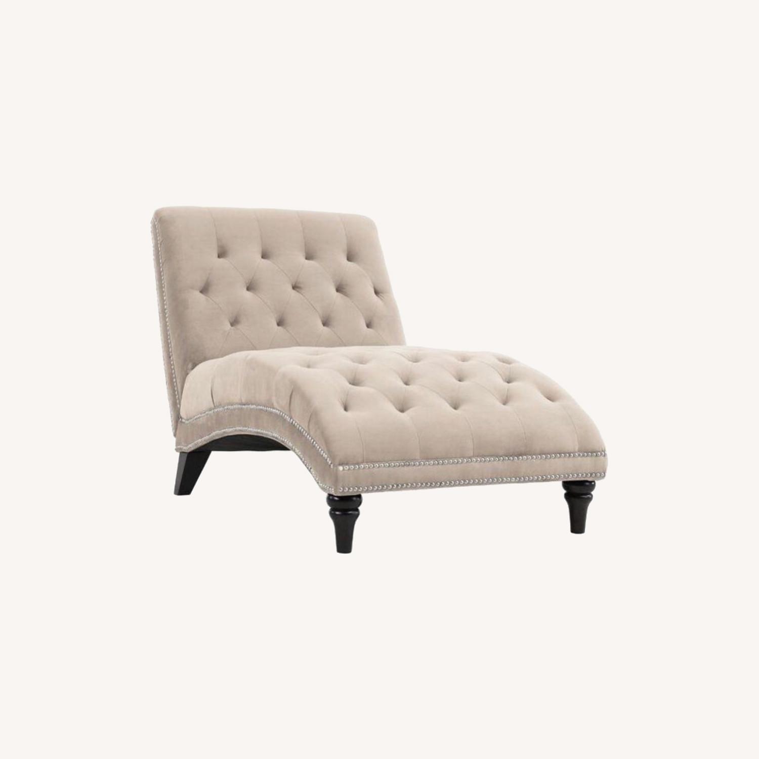Cordella Chaise Linen Lounge in Cream AptDeco